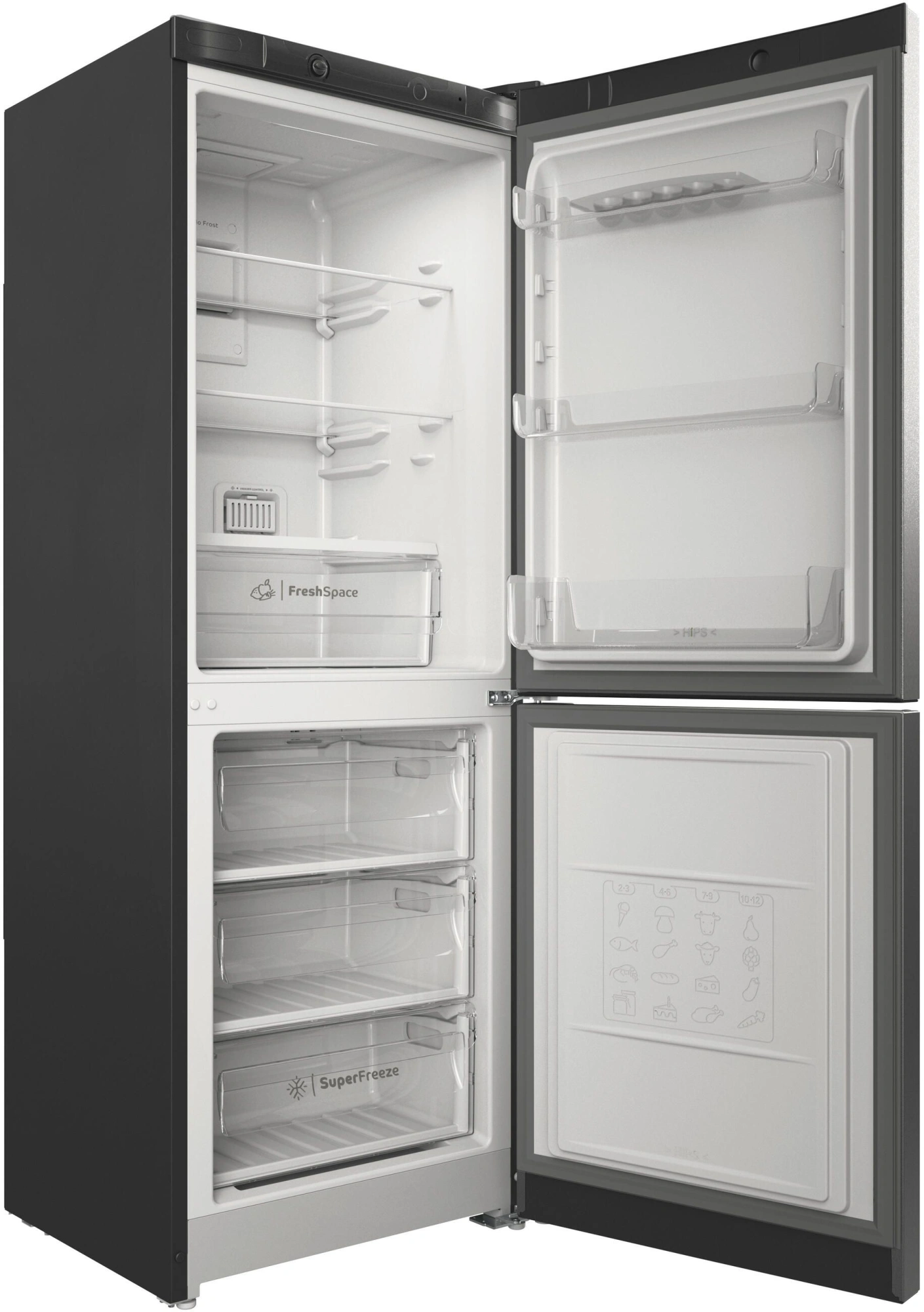 Холодильник Indesit ITS 4160 G 2-хкамерн. серый мат. — миниатюра 2