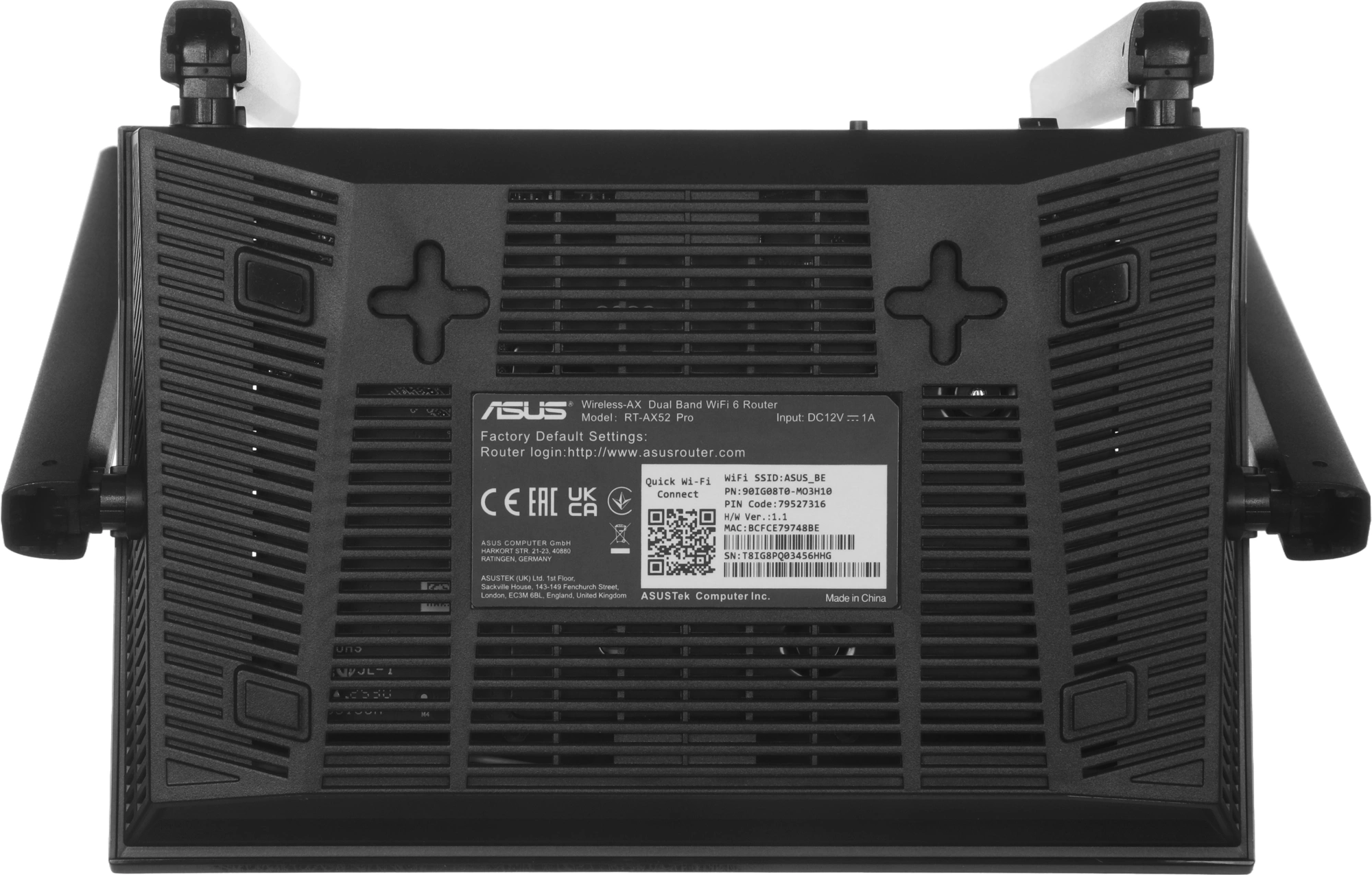 Роутер беспроводной Asus RT-AX52 Pro AX3000 10/100/1000BASE-TX черный — миниатюра 8