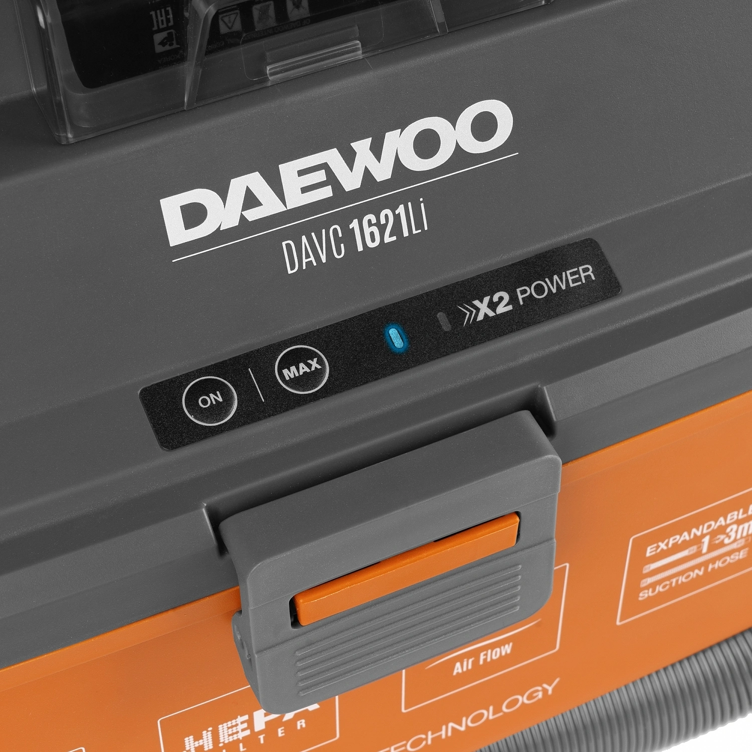 Строительный пылесос Daewoo DAVC 1621Li SET 200Вт (уборка: сухая/сбор воды/выдув) оранжевый — миниатюра 15