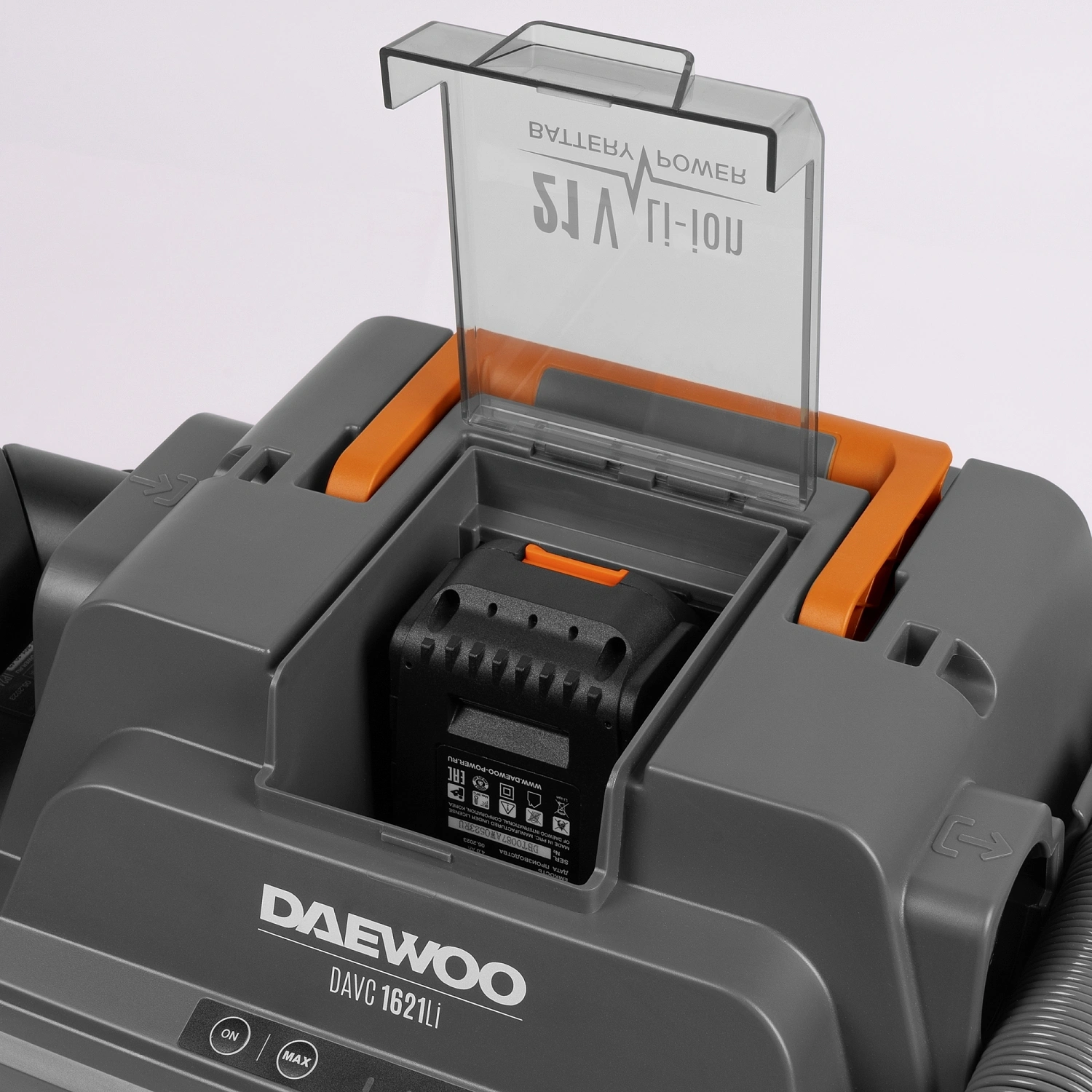 Строительный пылесос Daewoo DAVC 1621Li SET 200Вт (уборка: сухая/сбор воды/выдув) оранжевый — миниатюра 16