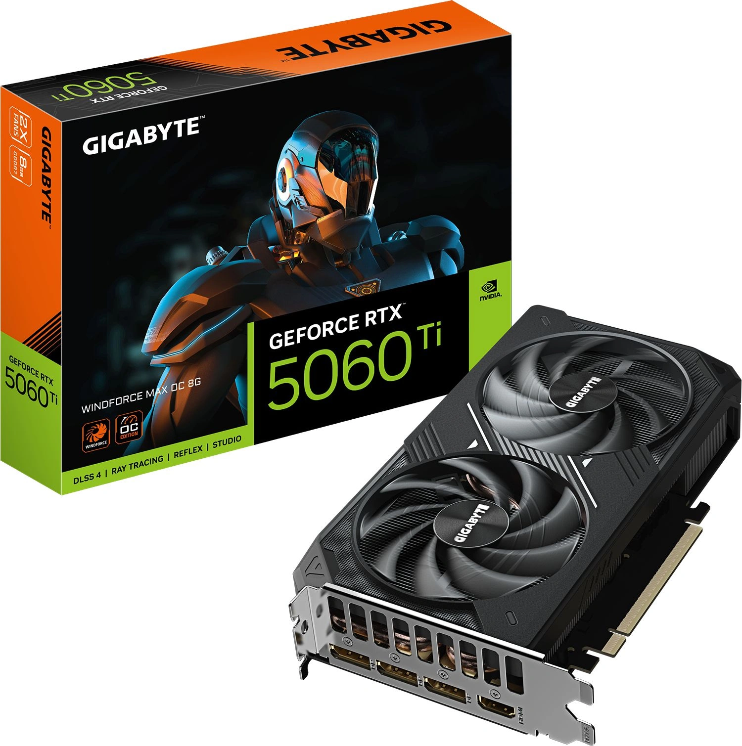 Видеокарта Gigabyte PCI-E 5.0 GV-N506TWF2MAX OC-8GD 1.0 NVIDIA GeForce RTX 5060TI 8Gb 128bit GDDR7 2587/28000 HDMIx1 DPx3 HDCP Ret — миниатюра 5