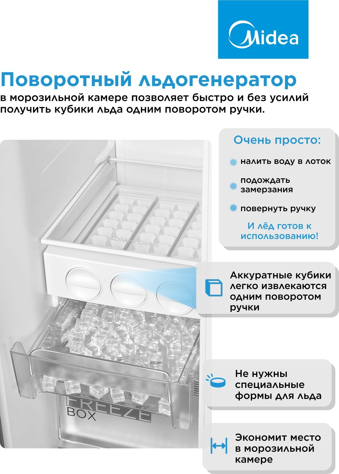Холодильник Midea MDRS710FGE01 2-хкамерн. белый инвертер — миниатюра 17