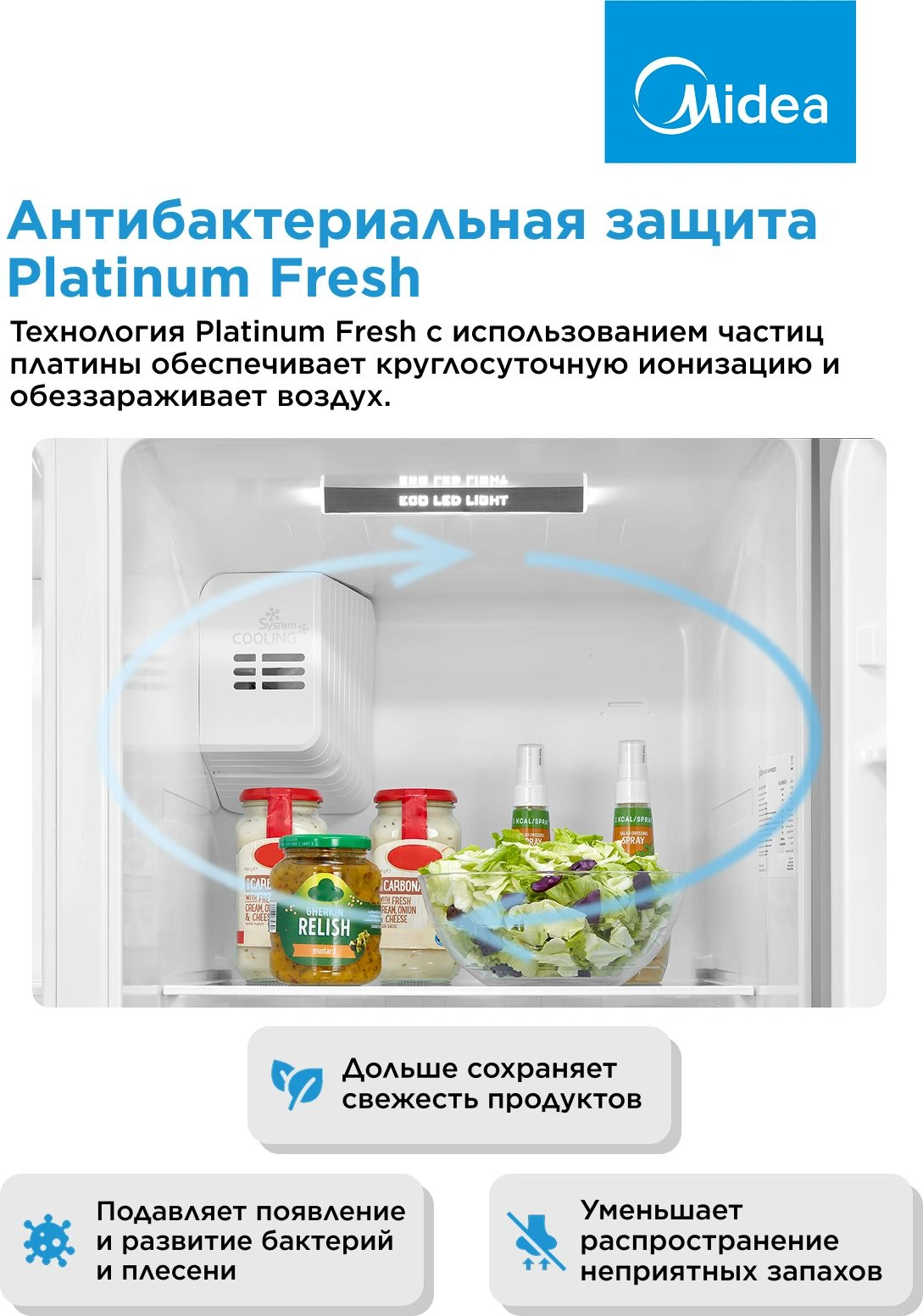 Холодильник Midea MDRS710FGE01 2-хкамерн. белый инвертер — миниатюра 18