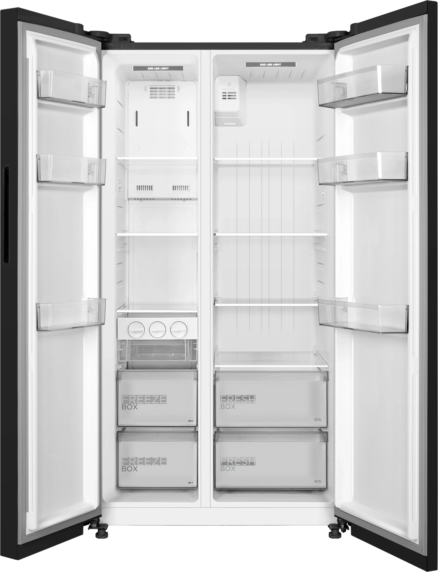 Холодильник Midea MDRS710FGE30 2-хкамерн. черный инвертер — миниатюра 2