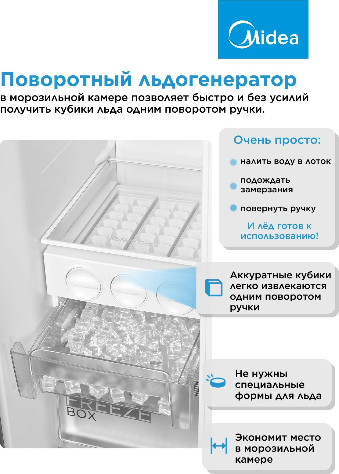 Холодильник Midea MDRS710FGE30 2-хкамерн. черный инвертер — миниатюра 16