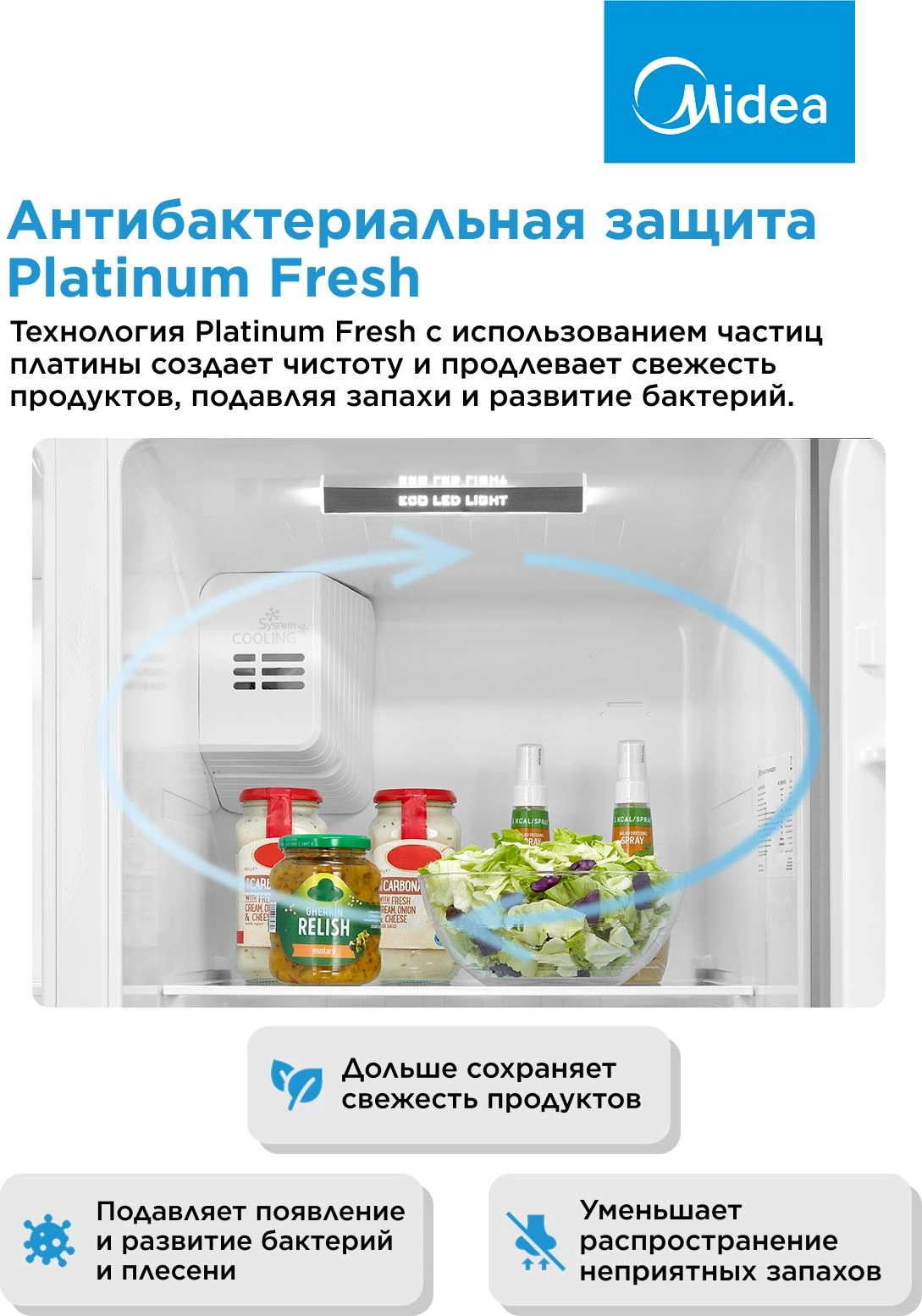 Холодильник Midea MDRS710FGE30 2-хкамерн. черный инвертер — миниатюра 17