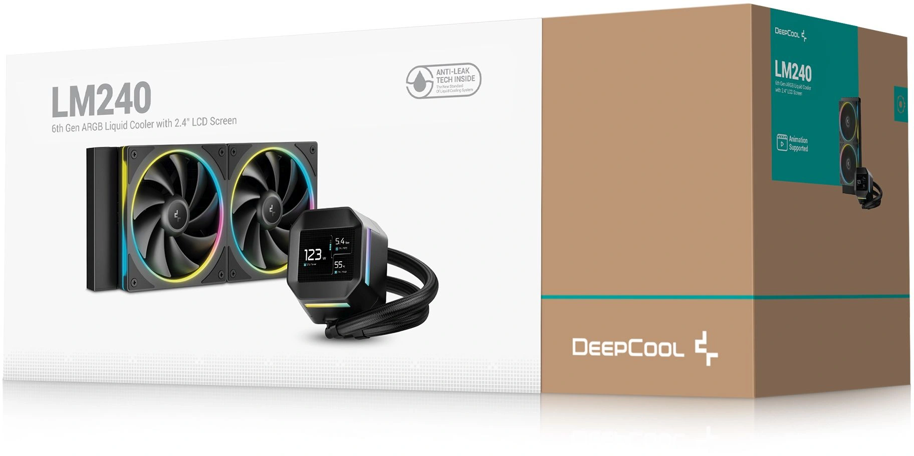 Система водяного охлаждения Deepcool LM240 ARGB Soc-AM5/AM4/1200/1700/1851 черный 4-pin 19-36dB Al LCD 220W 1404gr Ret (R-LM240-BKDMMC-1) — миниатюра 6