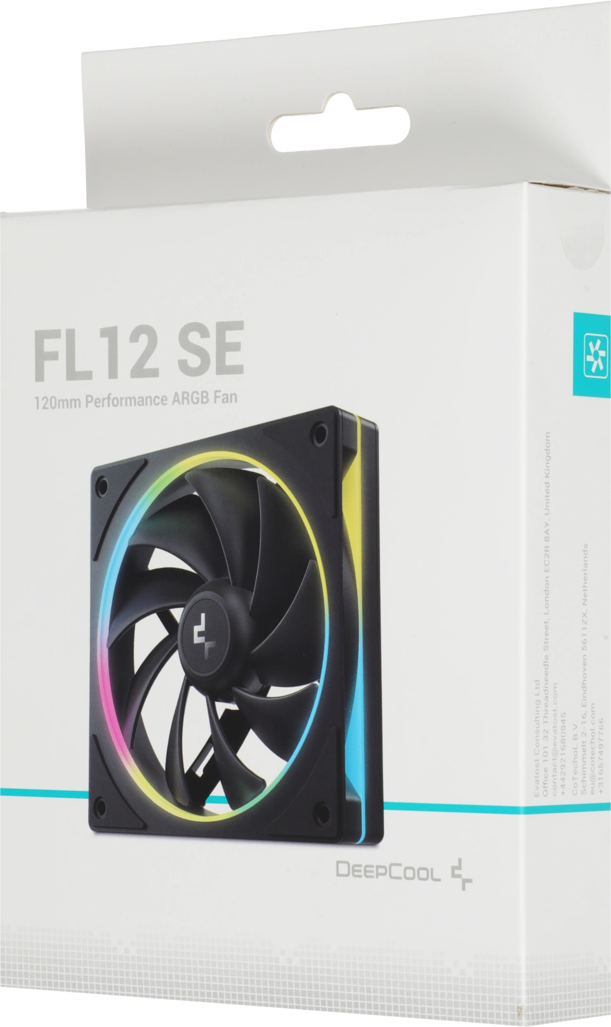 Вентилятор для корпуса Deepcool FL12 SE ARGB 120х120x25 черный 4-pin 28.67дБ (R-FL12SE-BKAPN1-G) Ret — миниатюра 4