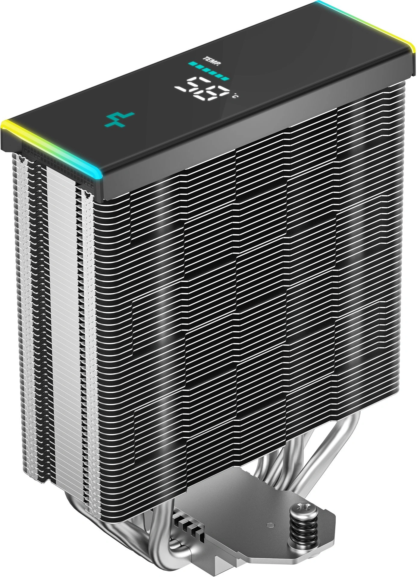 Устройство охлаждения(кулер) Deepcool AK400 Digital SE ARGB Soc-AM5/AM4/1200/1700/1851 черный 4-pin 19-28dB Al+Cu LCD 220W 812gr Ret (R-AK400-BKADMN-GJD) — миниатюра 6