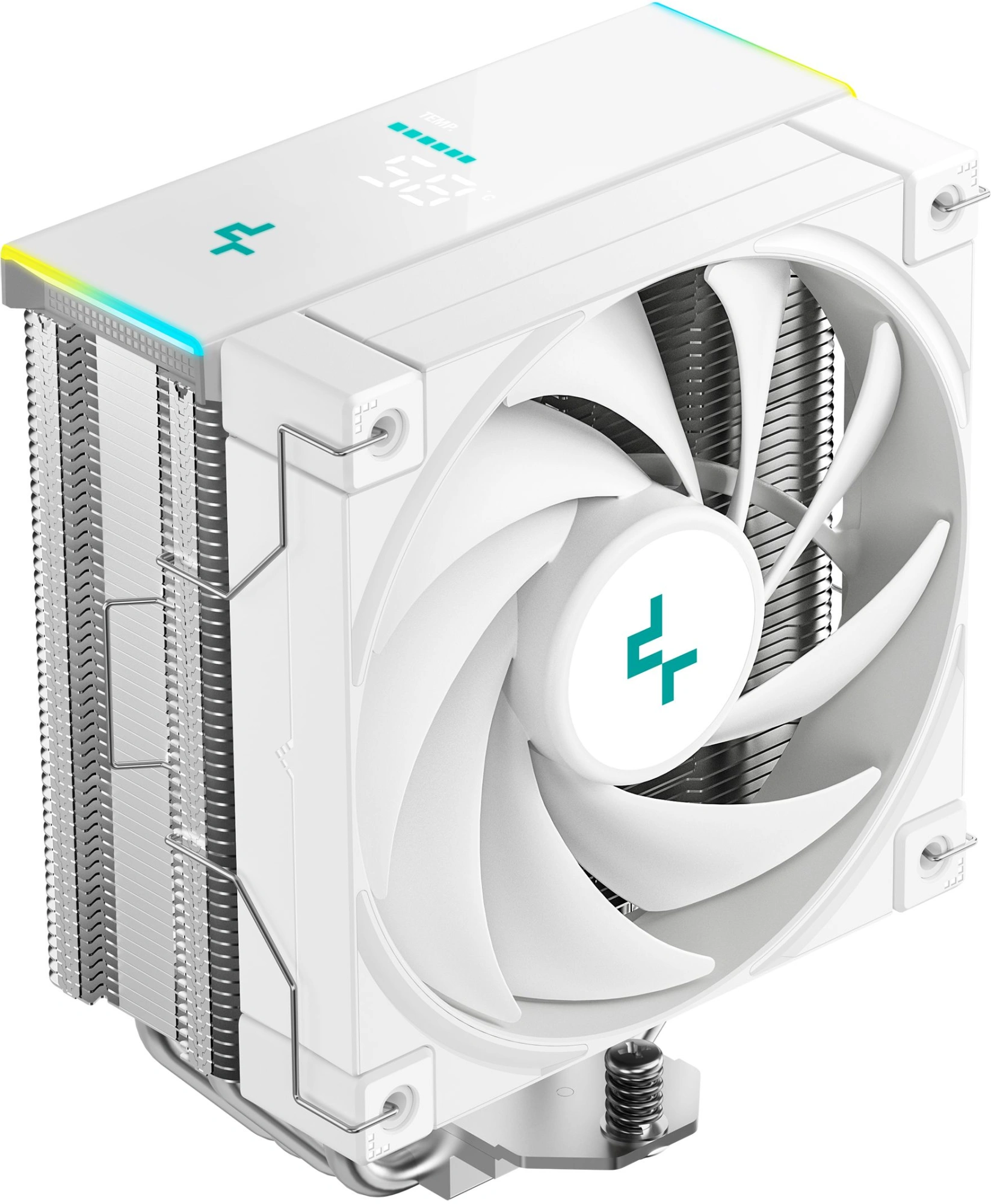 Устройство охлаждения(кулер) Deepcool AK400 Digital SE Wh ARGB Soc-AM5/AM4/1200/1700/1851 белый 4-pin 19-28dB Al+Cu LCD 220W 812gr Ret (R-AK400-WHADMN-GJD) — фото 1