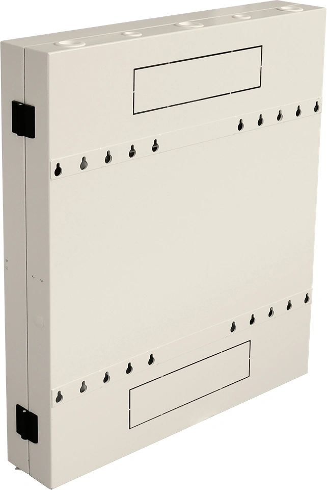Шкаф коммутационный Lanmaster (TWT-CBVRT-2U-6X7-GY) настенный 2U 650x114мм пер.дв.металл направл.под винты 68кг серый 505мм 19кг 741мм IP20 сталь — миниатюра 4