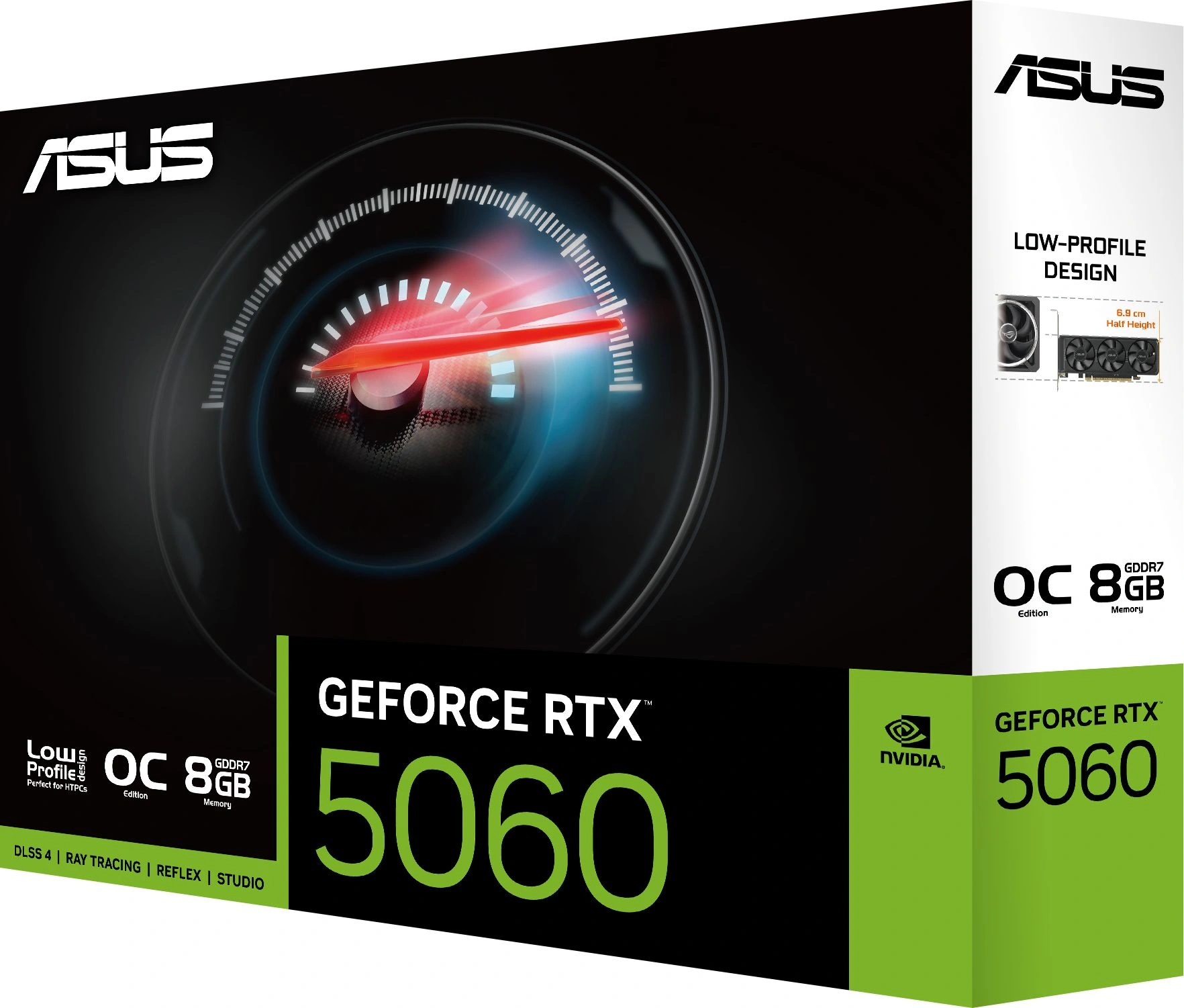 Видеокарта Asus PCI-E 5.0 RTX5060-O8G-LP-BRK NVIDIA GeForce RTX 5060 8Gb 128bit GDDR7 2550/28000 HDMIx2 DPx1 HDCP Ret low profile — миниатюра 12