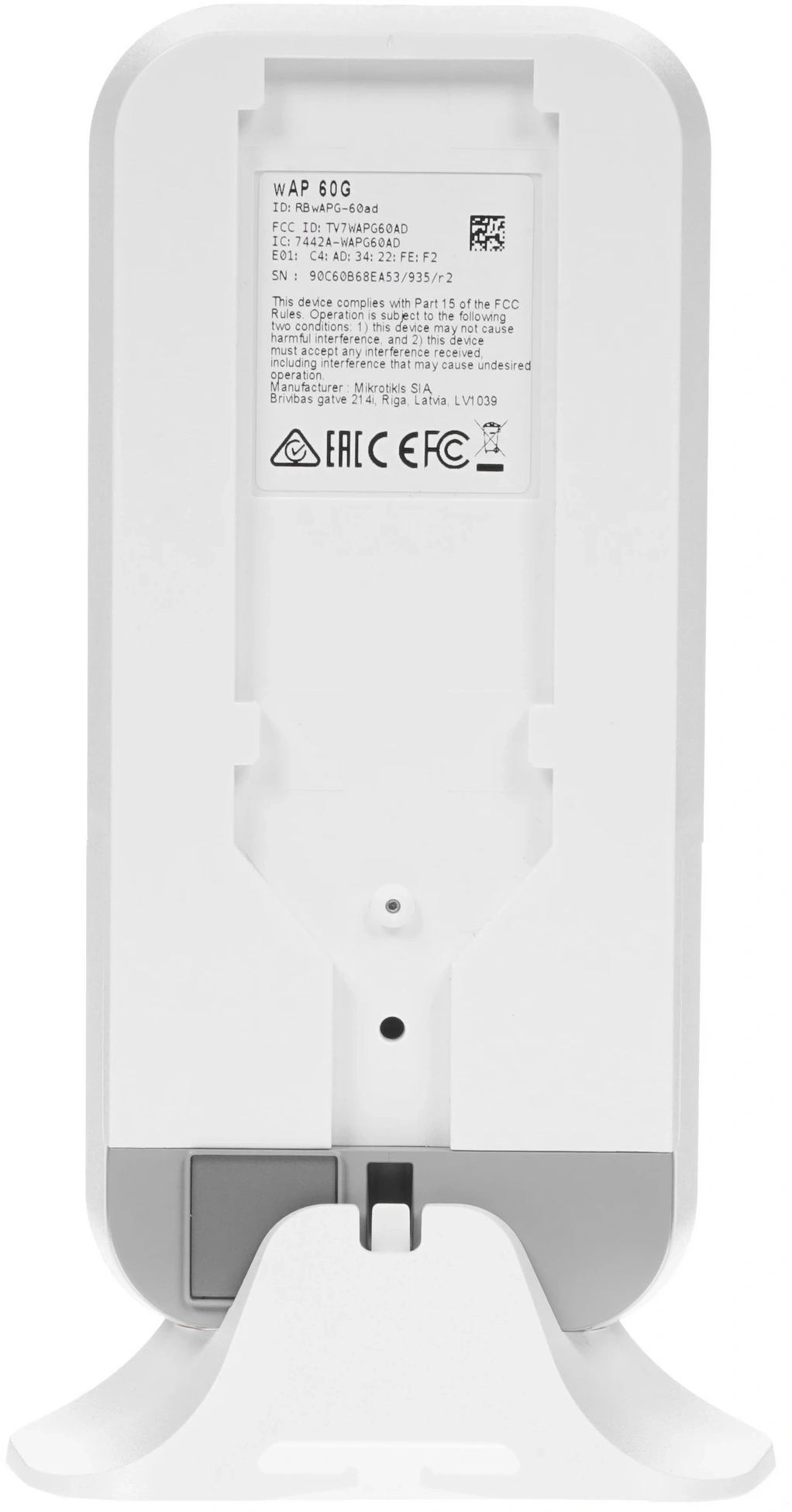 Точка доступа MikroTik wAP 60G AP (RBWAPG-60AD-A) WiGig 10/100/1000BASE-TX белый — миниатюра 4