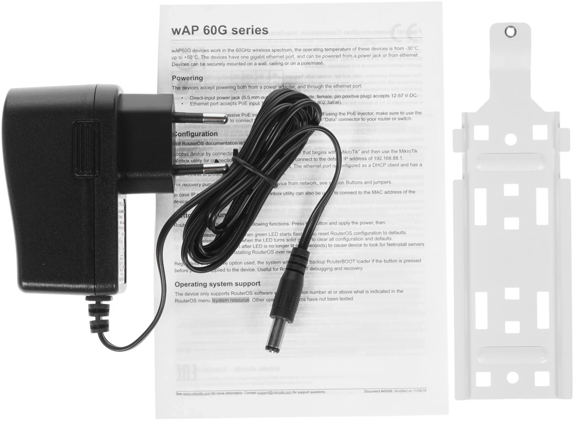 Точка доступа MikroTik wAP 60G AP (RBWAPG-60AD-A) WiGig 10/100/1000BASE-TX белый — миниатюра 6