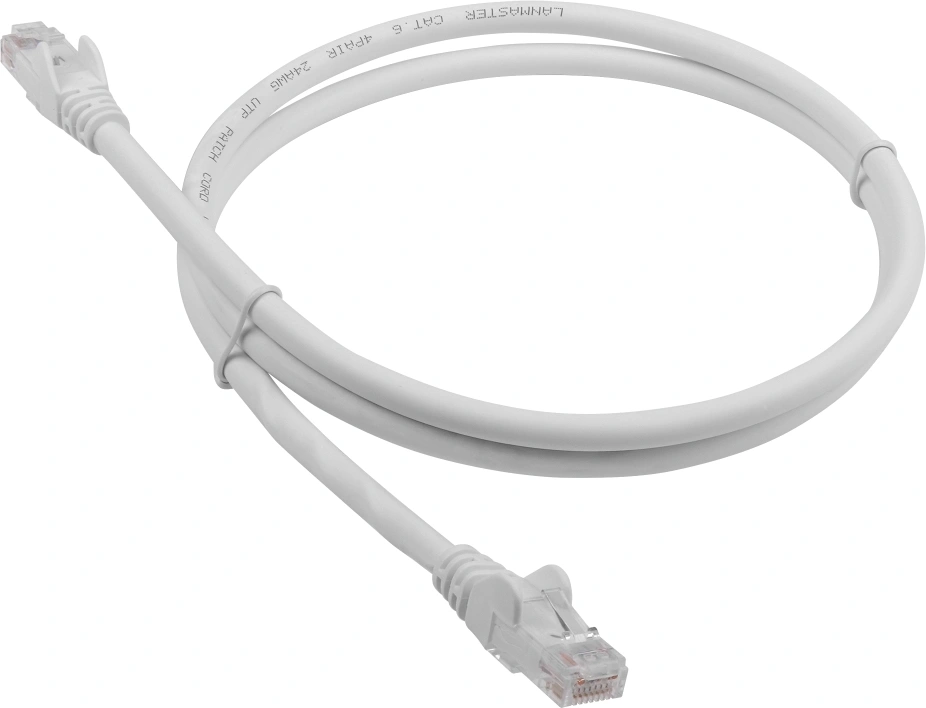 Патч-корд Lanmaster LAN-PC45/U6-15-WH UTP RJ-45 вил.-вилка RJ-45 кат.6 15м белый LSZH — фото 1