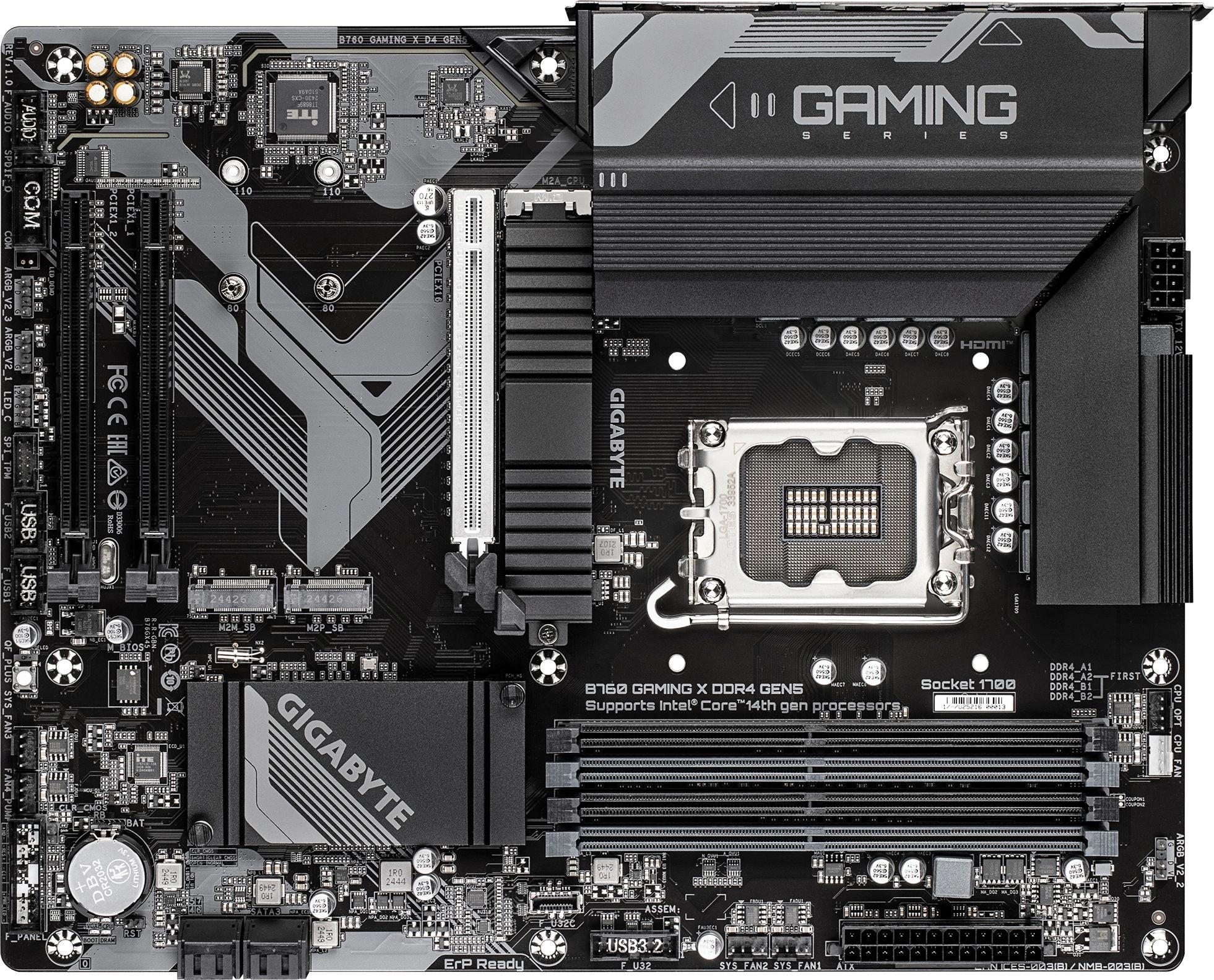 Материнская плата Gigabyte B760 GAMING X D4 GEN5 (B760 GAMING X D4 GEN5)
