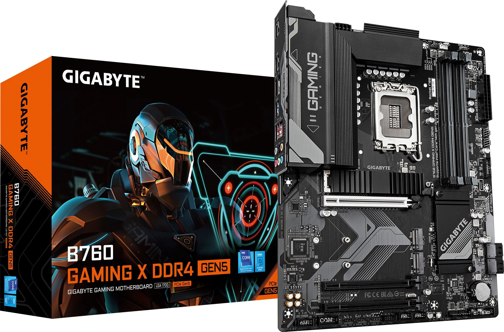 Материнская плата Gigabyte B760 GAMING X DDR4 GEN5 Soc-1700 Intel B760 4xDDR4 ATX AC`97 8ch(7.1) 2.5Gg RAID+HDMI+DP — миниатюра 5