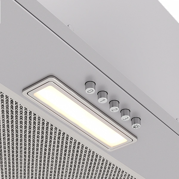 Вытяжка встраиваемая Elikor Cube Basic 60П-500-К3Д хром управление: кнопочное (1 мотор) — миниатюра 2
