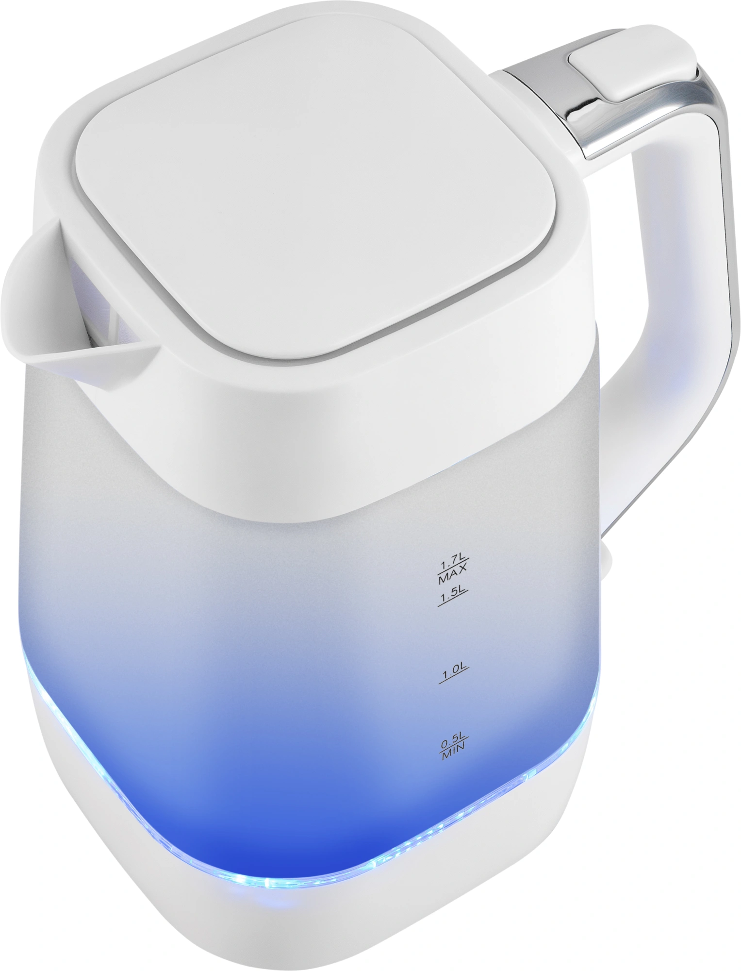 Чайник электрический Vitek VT-WK1058 1.7л. 2200Вт белый корпус: стекло/пластик — миниатюра 3