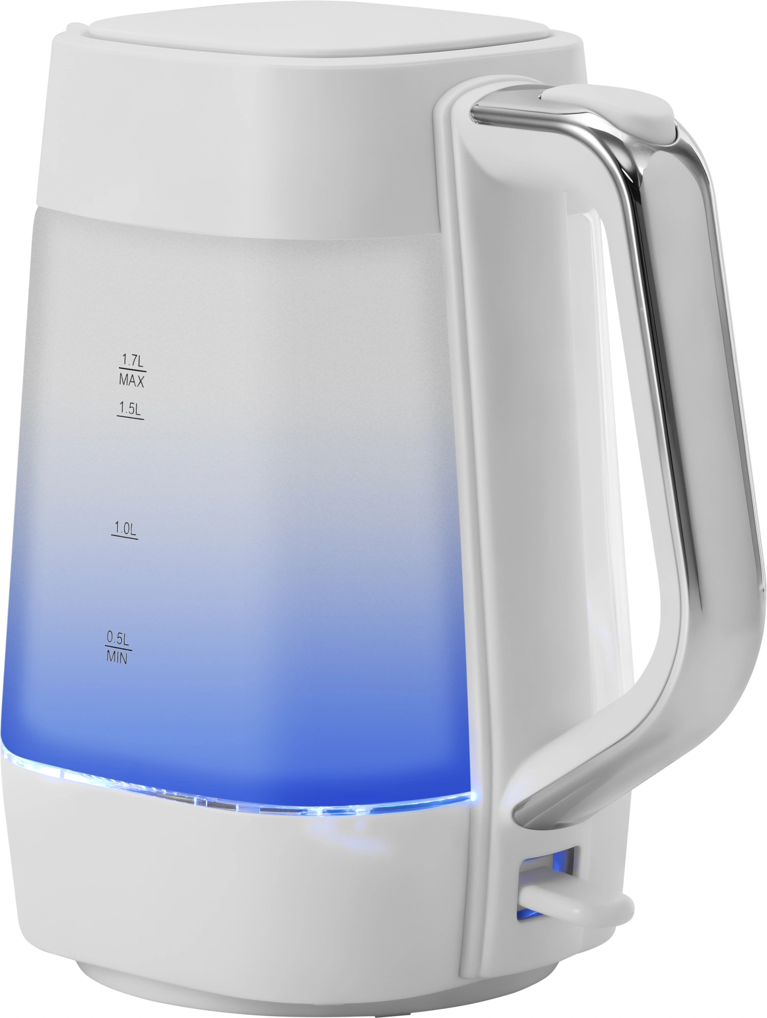 Чайник электрический Vitek VT-WK1058 1.7л. 2200Вт белый корпус: стекло/пластик — миниатюра 4