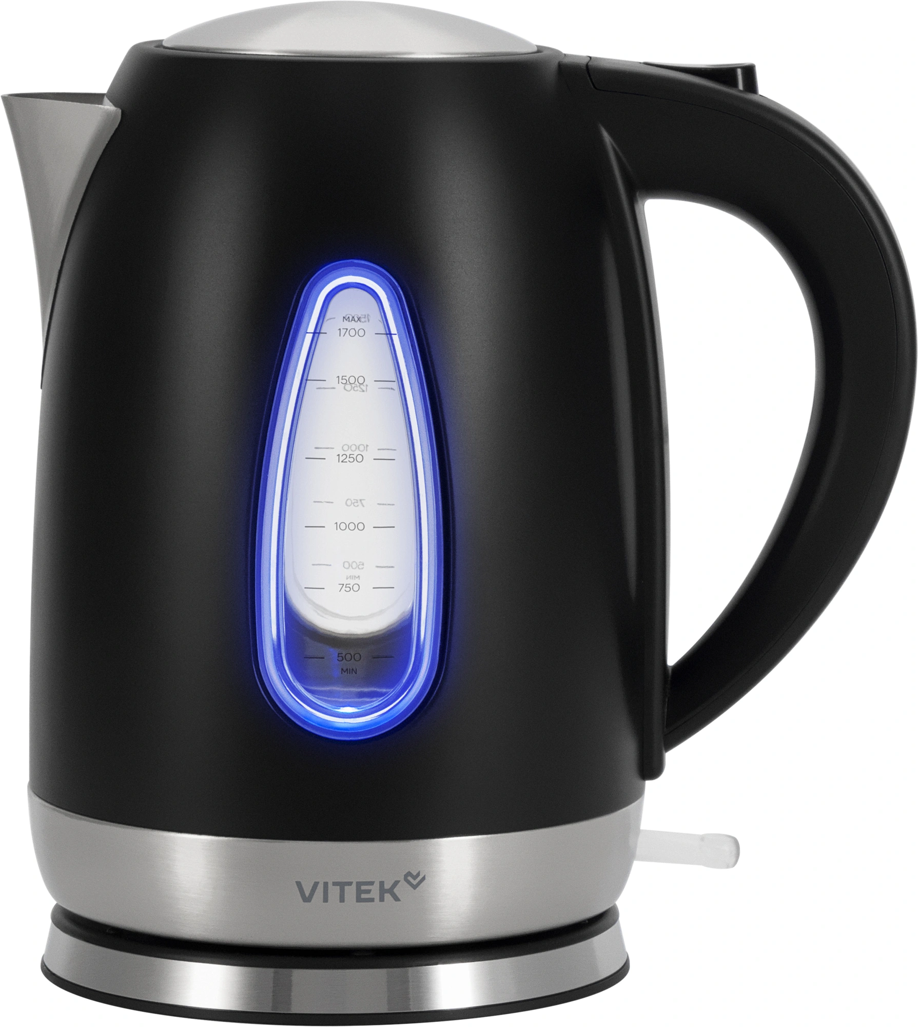 Чайник электрический Vitek VT-WK1065 1.7л. 2000Вт черный/серебристый корпус: металл — миниатюра 2