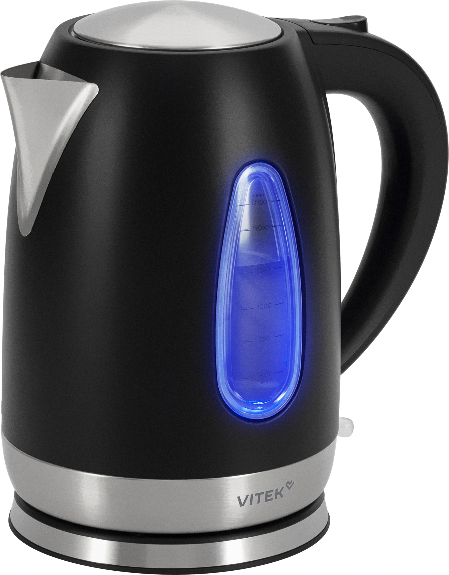 Чайник электрический Vitek VT-WK1065 1.7л. 2000Вт черный/серебристый корпус: металл — миниатюра 5