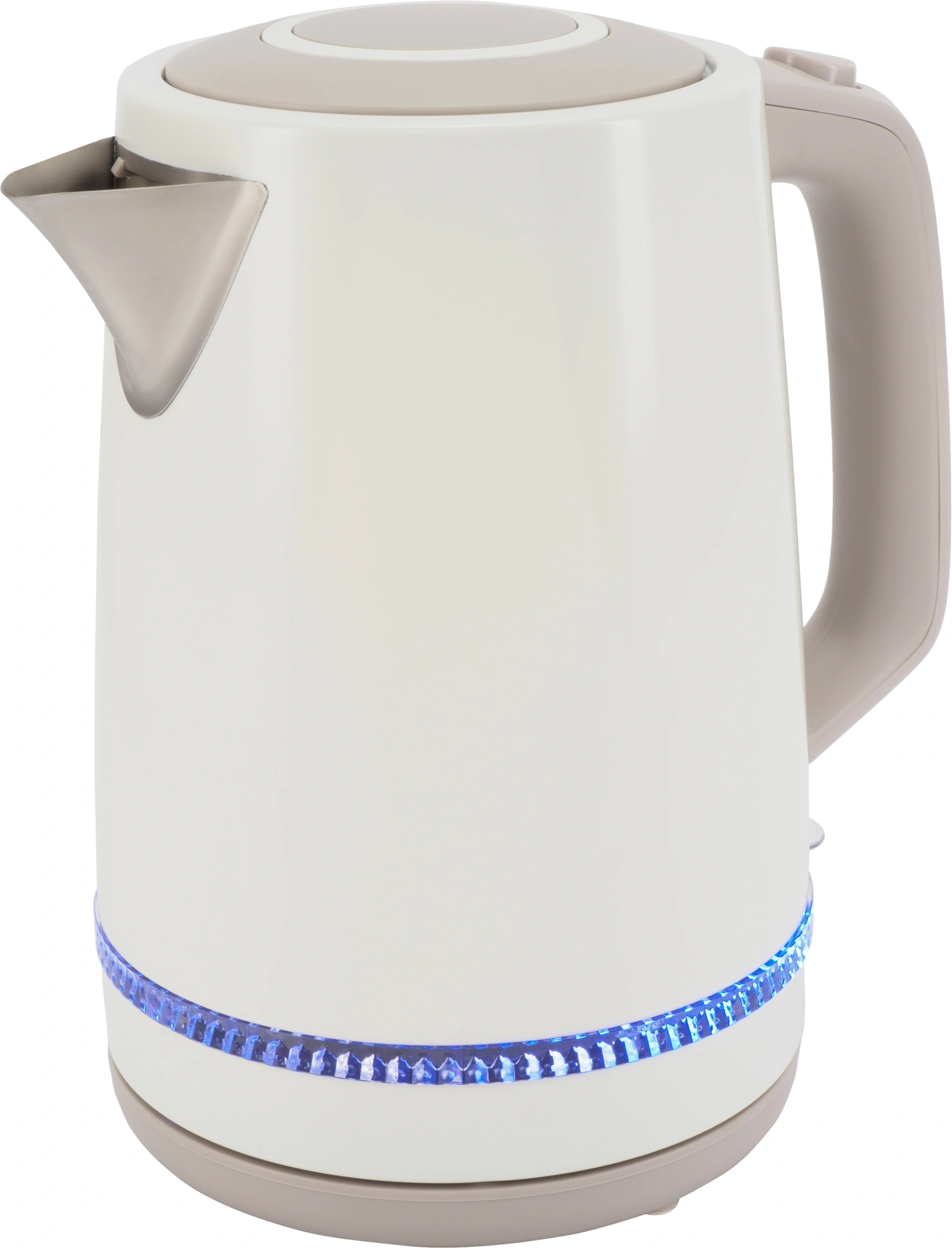 Чайник электрический Vitek VT-WK1066 1.7л. 2200Вт бежевый/коричневый корпус: металл/пластик — фото 1