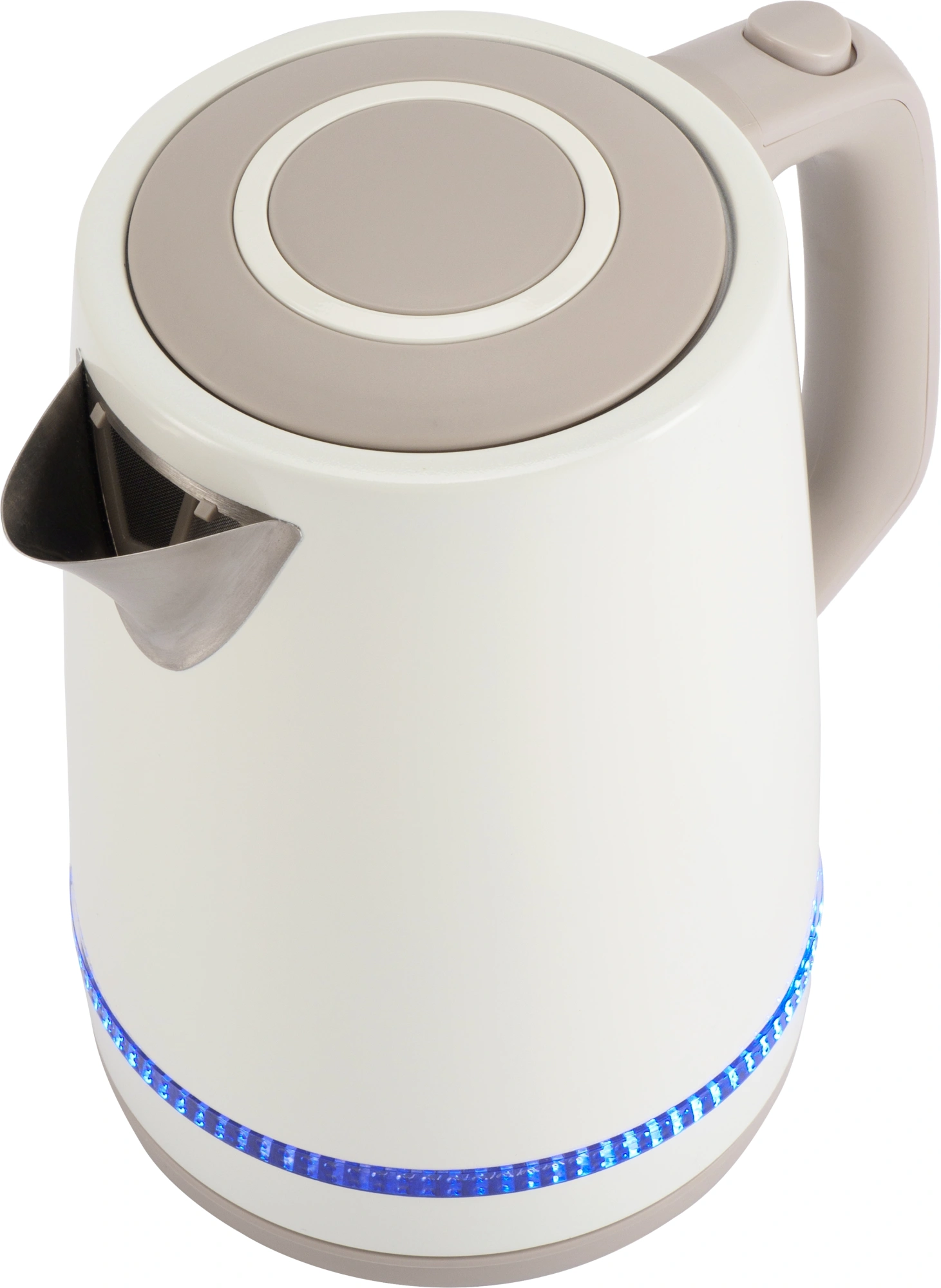 Чайник электрический Vitek VT-WK1066 1.7л. 2200Вт бежевый/коричневый корпус: металл/пластик — миниатюра 3