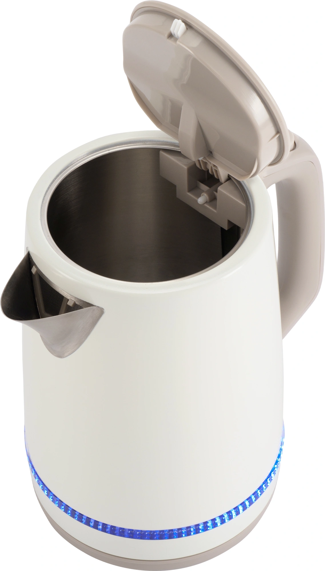 Чайник электрический Vitek VT-WK1066 1.7л. 2200Вт бежевый/коричневый корпус: металл/пластик — миниатюра 5