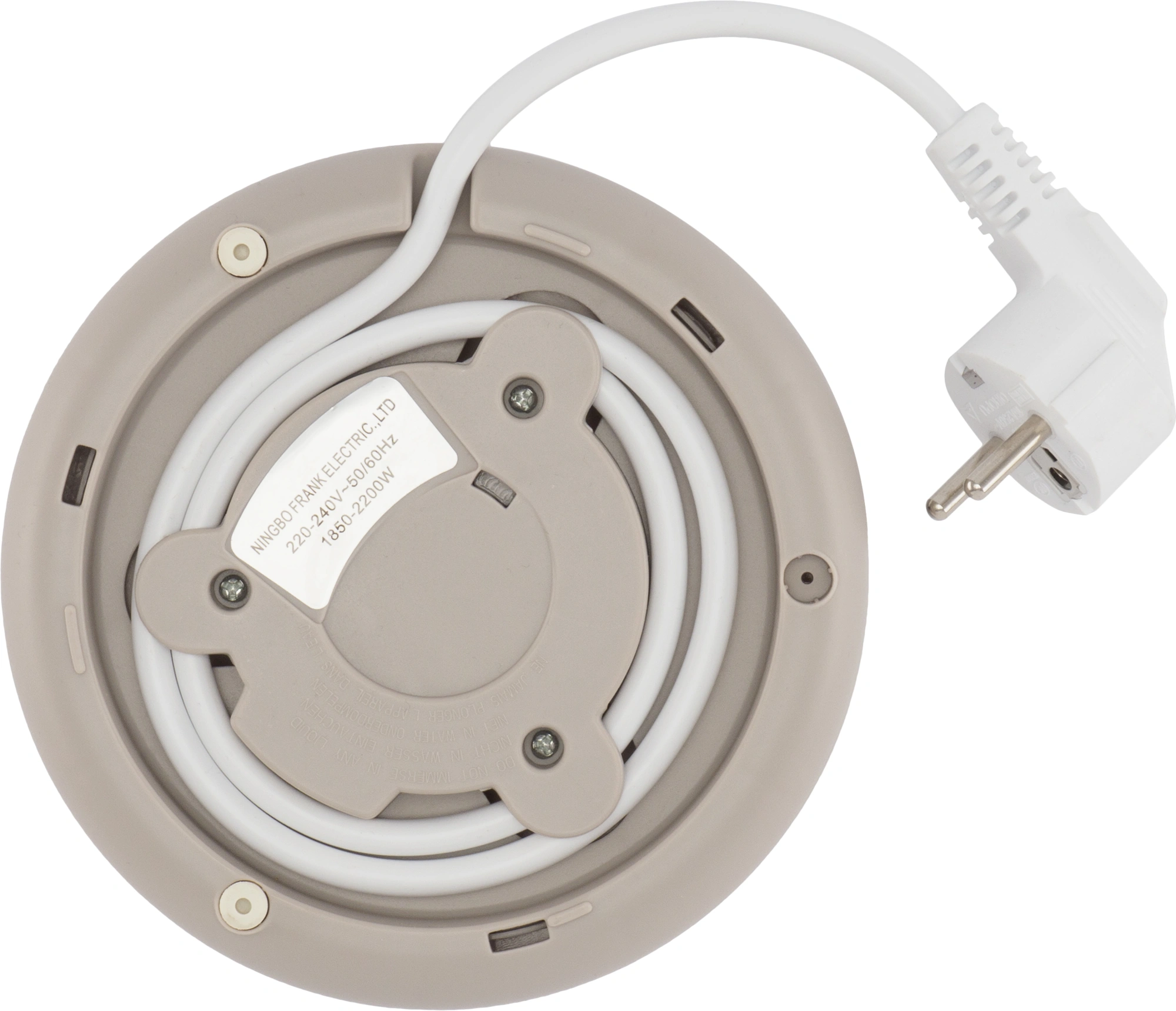 Чайник электрический Vitek VT-WK1066 1.7л. 2200Вт бежевый/коричневый корпус: металл/пластик — миниатюра 6
