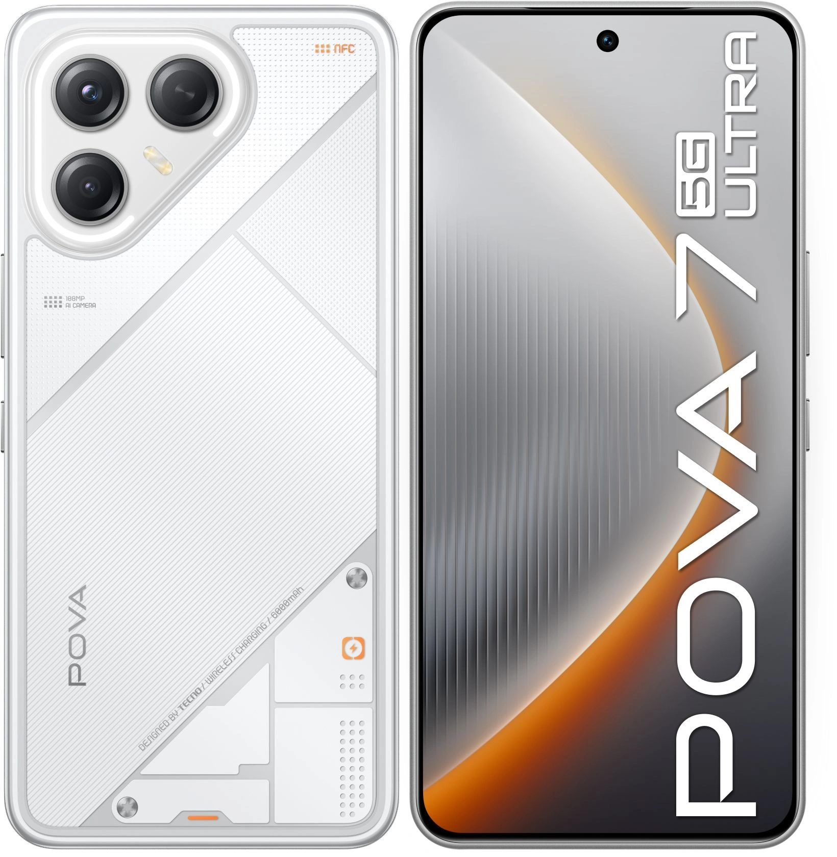 Смартфон Tecno Pova 7 Ultra 5G 256Gb 12Gb (LJ9 256+12 GEEK WHITE)