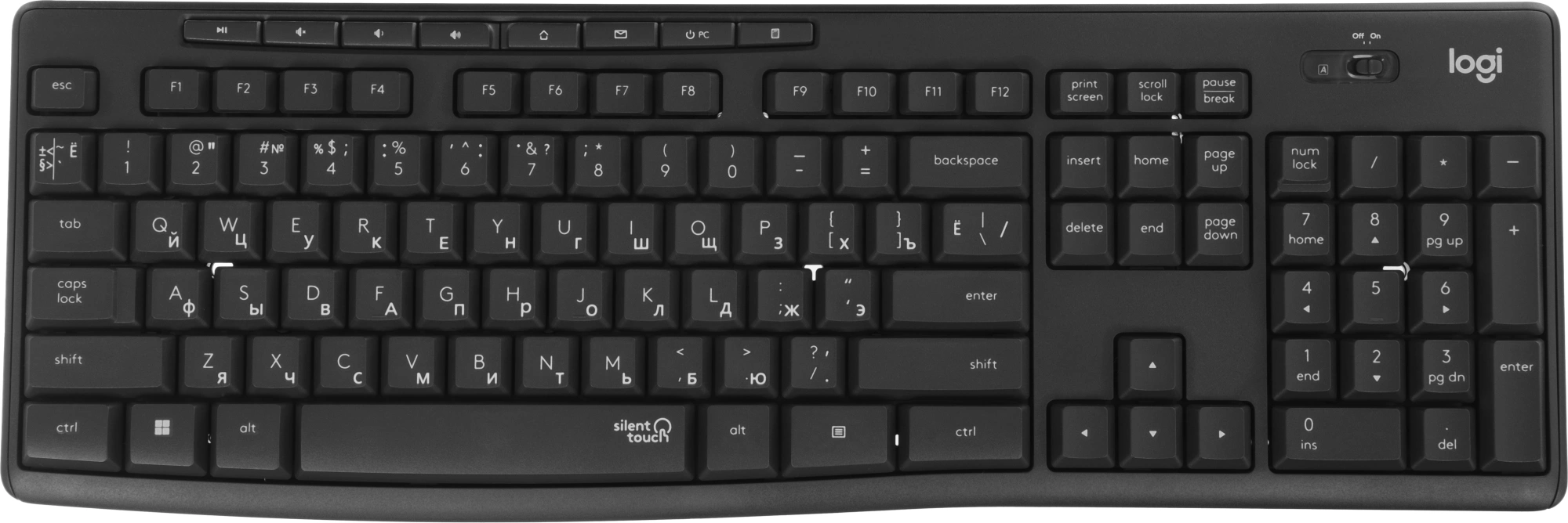 Клавиатура + мышь Logitech MK295 клав:черный мышь:черный USB беспроводная Multimedia (920-009813) — миниатюра 7