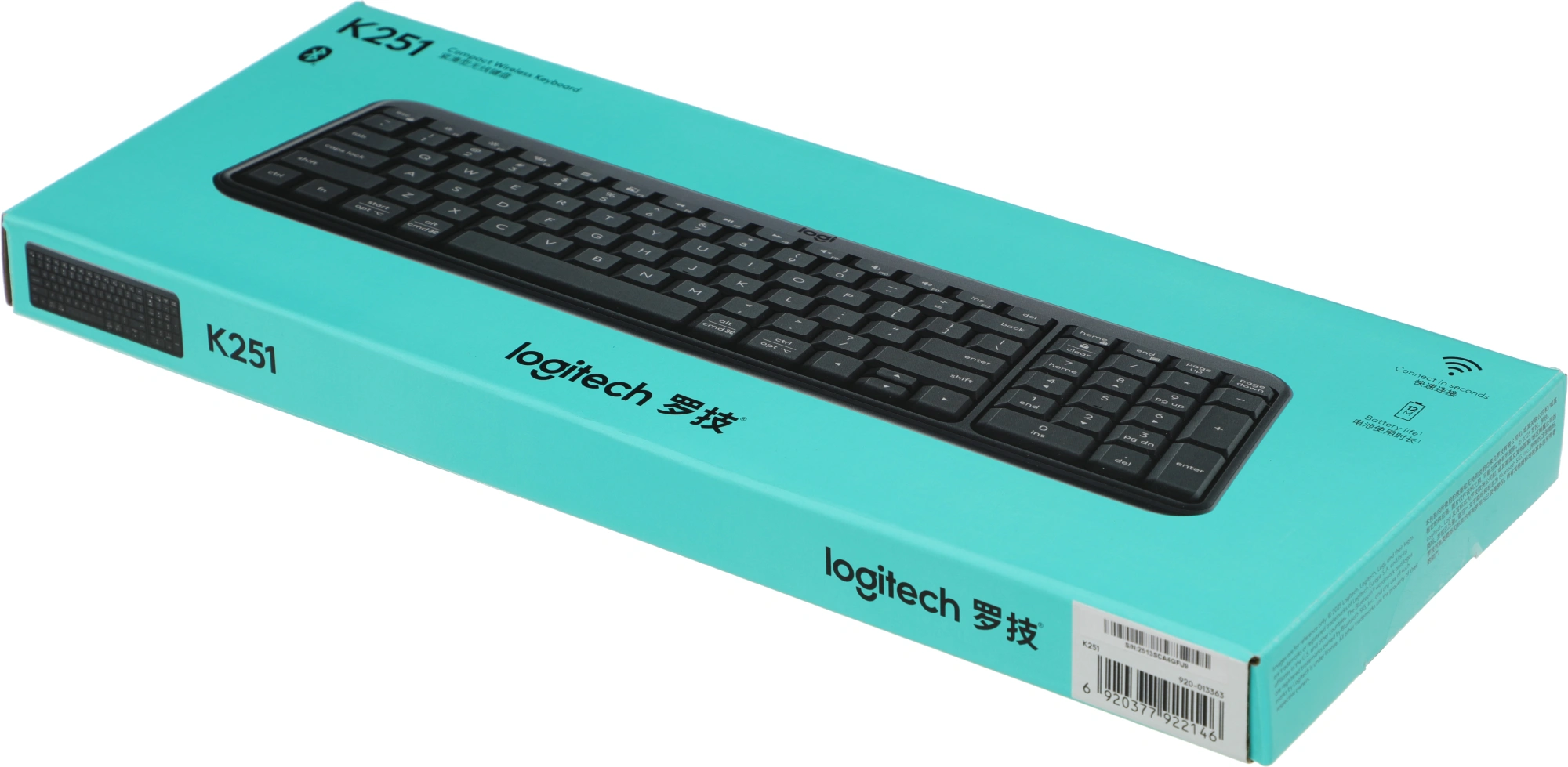 Клавиатура Logitech K251 черный беспроводная BT slim (920-013363) — миниатюра 12