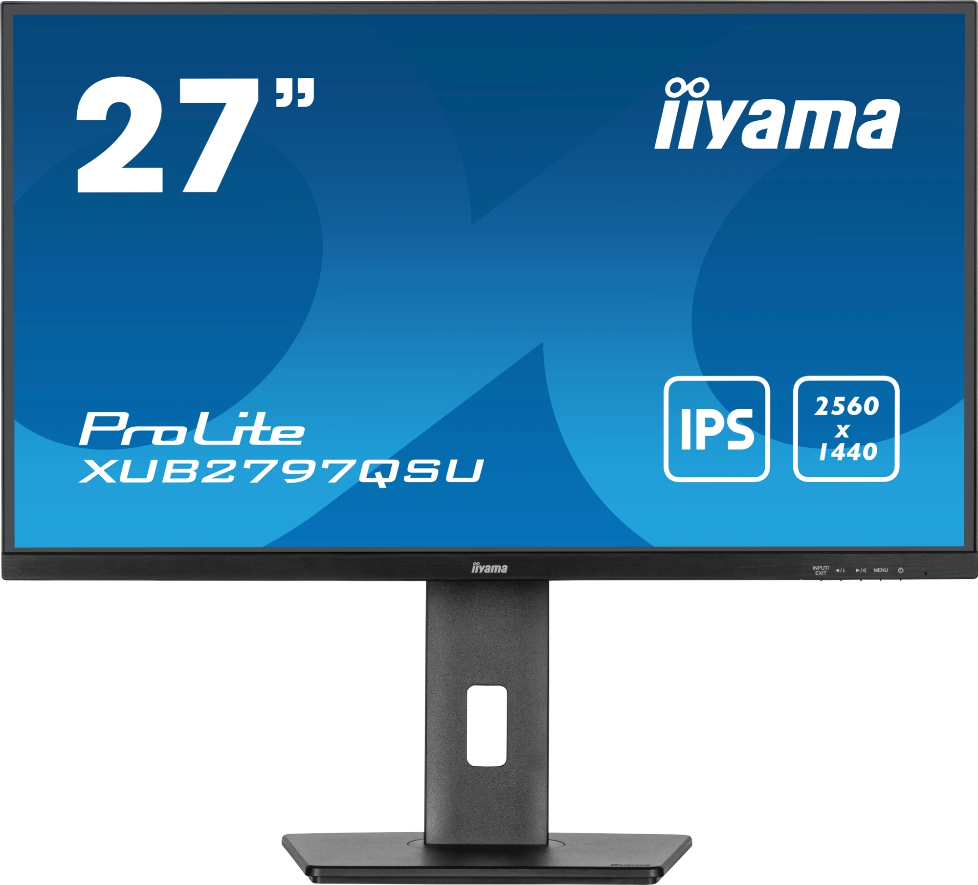 Монитор Iiyama 27" ProLite XUB2797QSU-B2 черный IPS LED 16:9 HDMI M/M матовая HAS Piv 300cd 178гр/178гр 2560x1440 100Hz DP 2K USB 5.7кг — фото 1