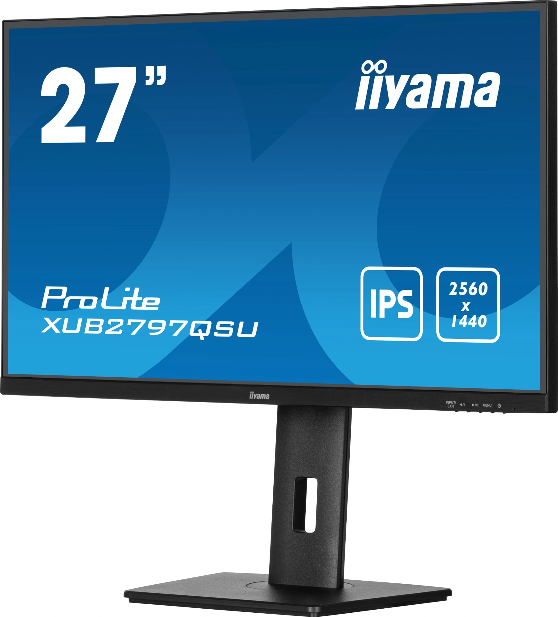 Монитор Iiyama 27" ProLite XUB2797QSU-B2 черный IPS LED 16:9 HDMI M/M матовая HAS Piv 300cd 178гр/178гр 2560x1440 100Hz DP 2K USB 5.7кг — миниатюра 5