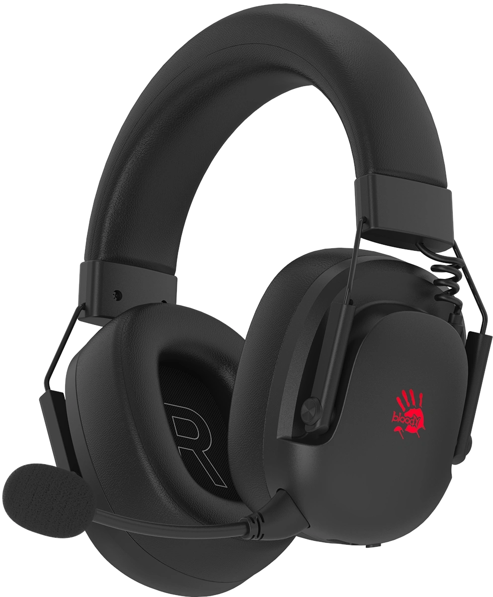 Наушники с микрофоном A4Tech Bloody GR585 черный мониторные BT/Radio/3.5mm оголовье — фото 1