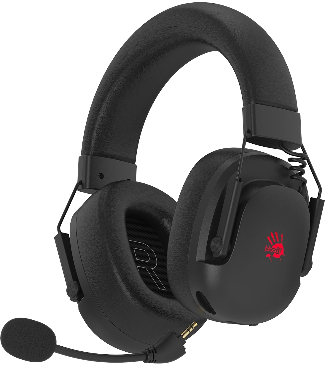Наушники с микрофоном A4Tech Bloody GR585 черный мониторные BT/Radio/3.5mm оголовье — миниатюра 2