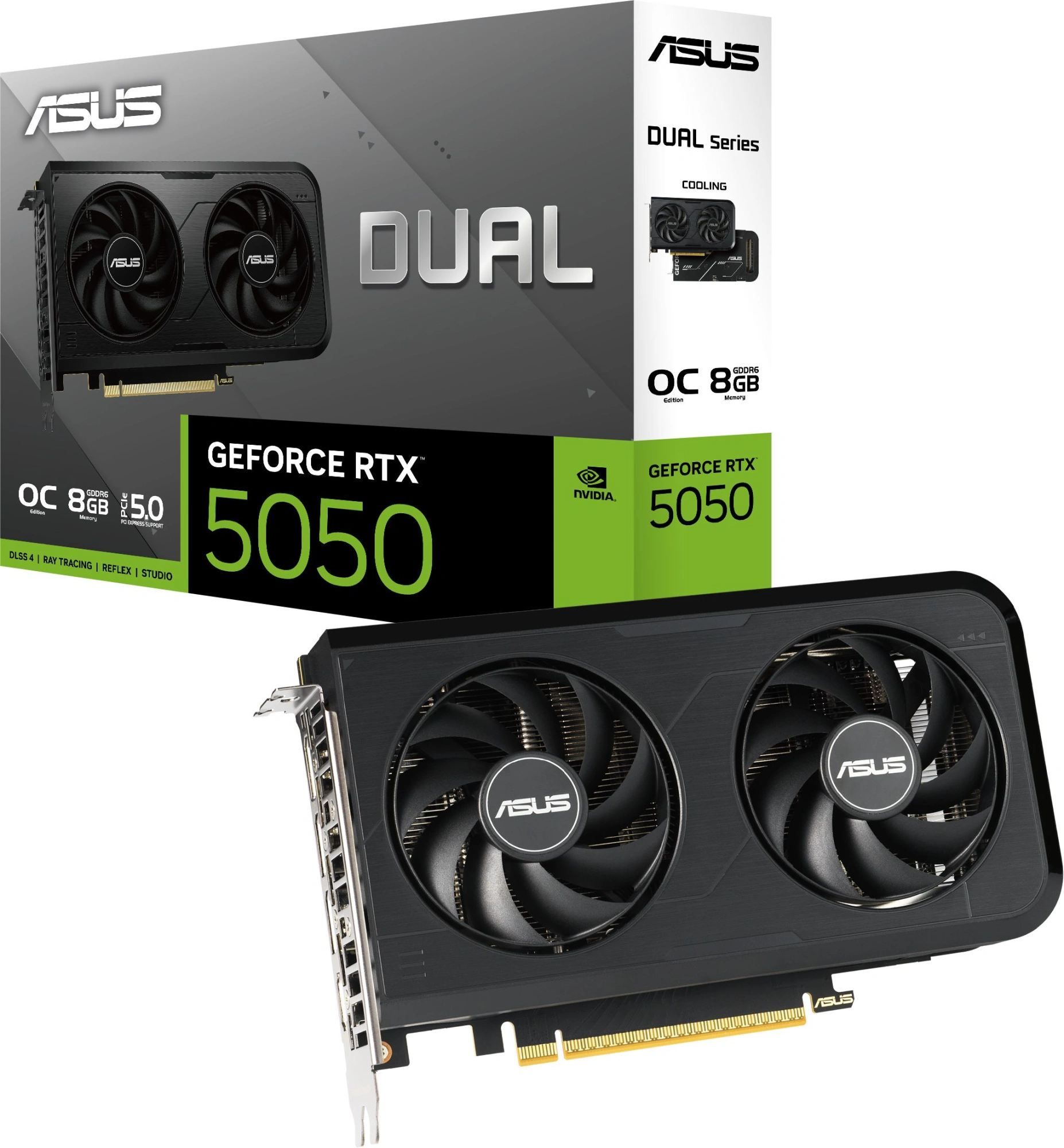 Видеокарта Asus PCI-E 5.0 DUAL-RTX5050-O8G NVIDIA GeForce RTX 5050 8Gb 128bit GDDR6 2647/20000 HDMIx1 DPx3 HDCP Ret — миниатюра 14