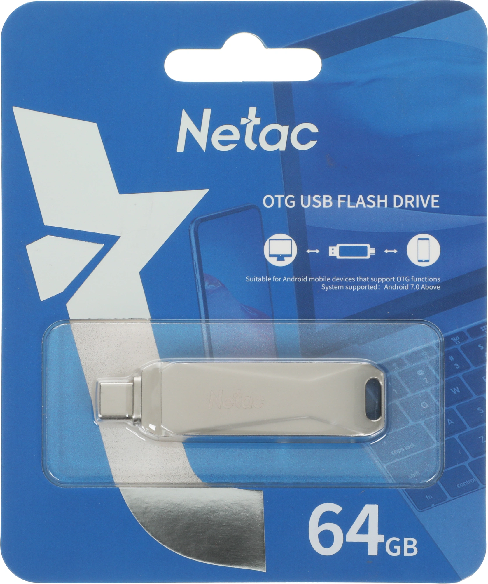 Флеш Диск Netac 64GB U782C NT03U782C-064G-32PN USB3.0 серебристый — миниатюра 6