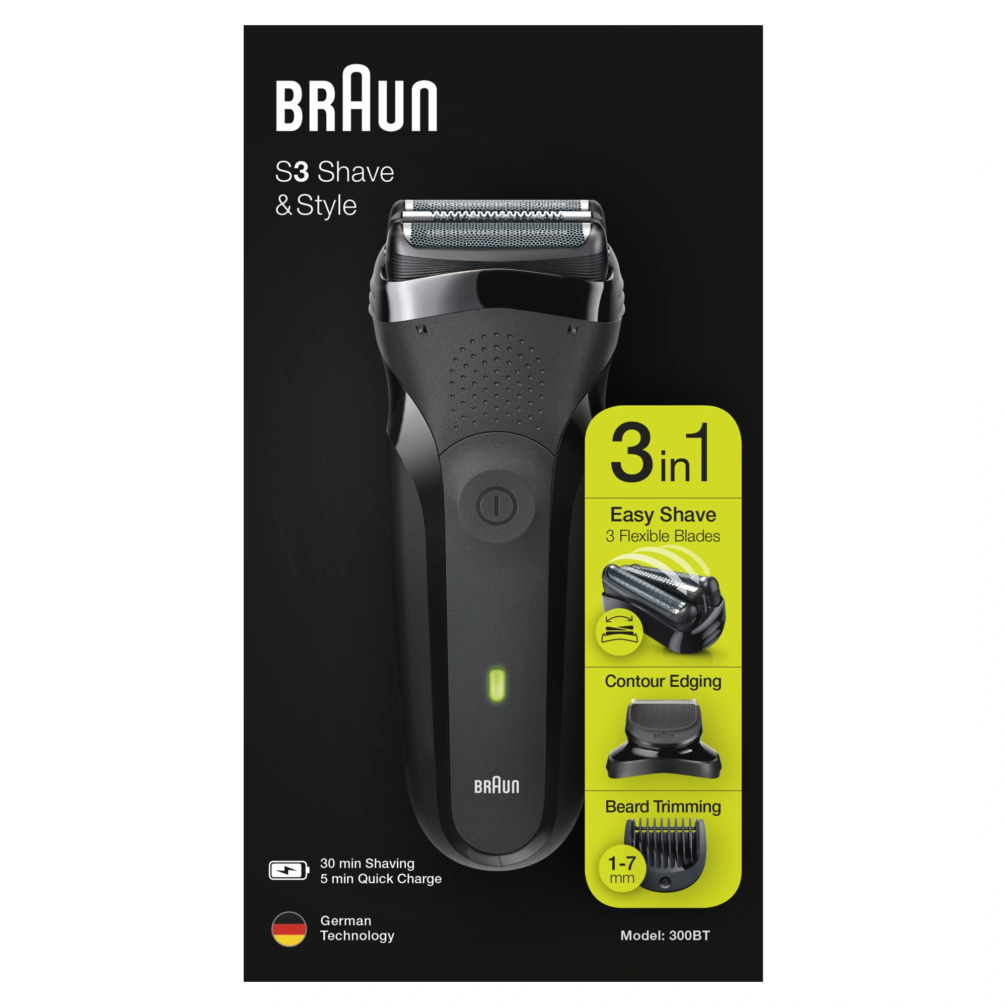 Бритва сетчатая Braun Series 3 300BT реж.эл.:2 питан.:аккум. черный — миниатюра 15
