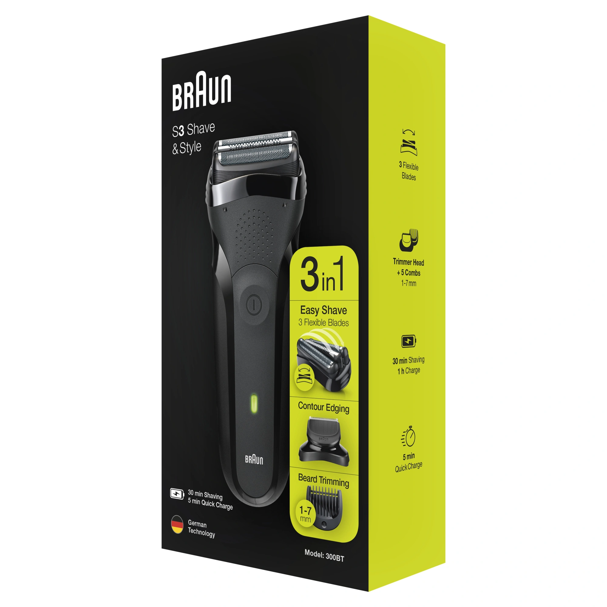Бритва сетчатая Braun Series 3 300BT реж.эл.:2 питан.:аккум. черный — миниатюра 16