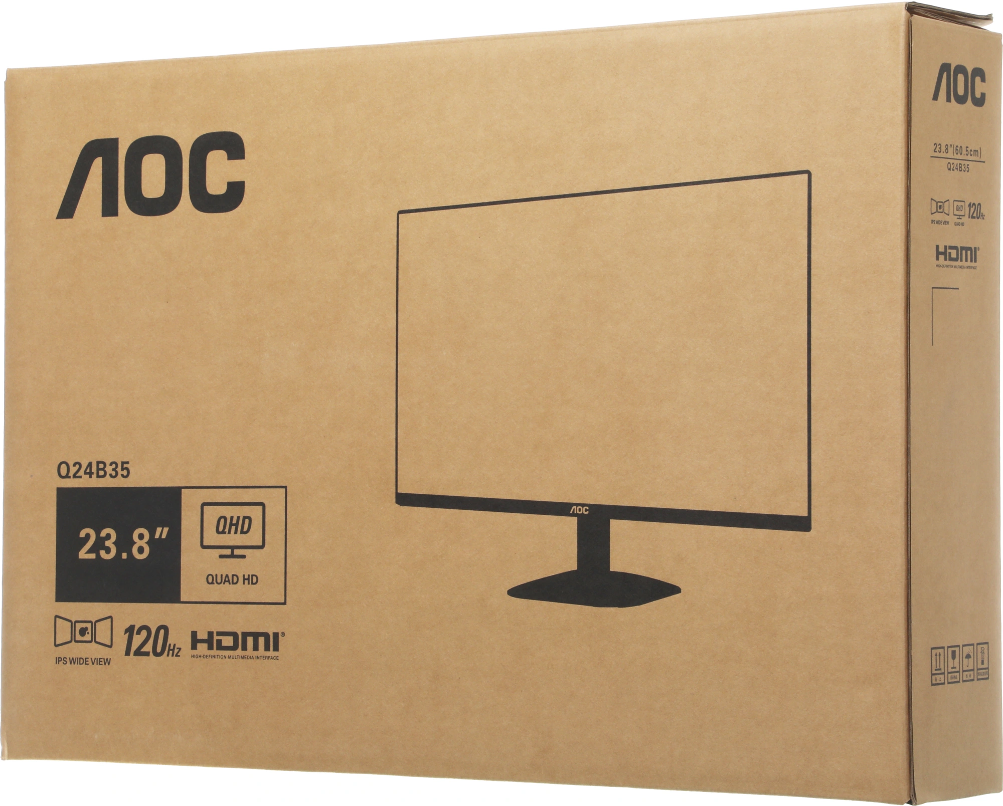 Монитор AOC 23.8" Value Line Q24B35 черный IPS LED 4ms 16:9 HDMI матовая 250cd 178гр/178гр 2560x1440 120Hz DP Quad HD 2K (1440p) 2.54кг — миниатюра 15