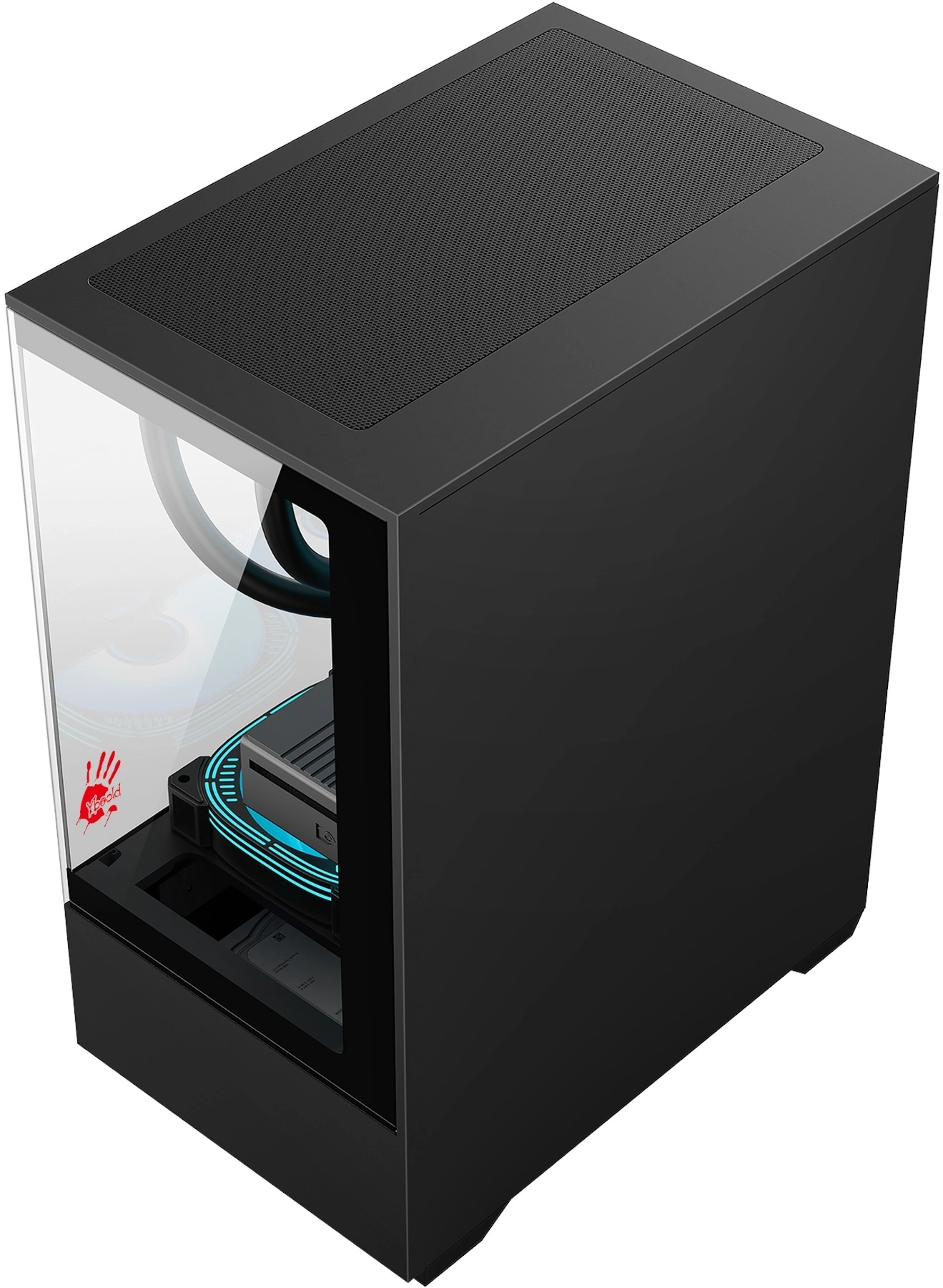 Корпус Bloody CC-125 черный без БП mATX 5x120mm 2xUSB2.0 1xUSB3.0 audio bott PSU — миниатюра 4