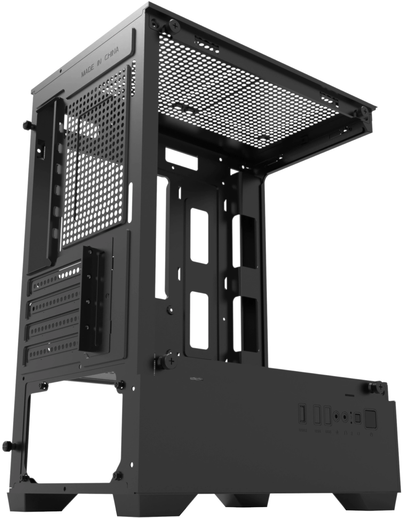 Корпус Bloody CC-125 черный без БП mATX 5x120mm 2xUSB2.0 1xUSB3.0 audio bott PSU — миниатюра 12