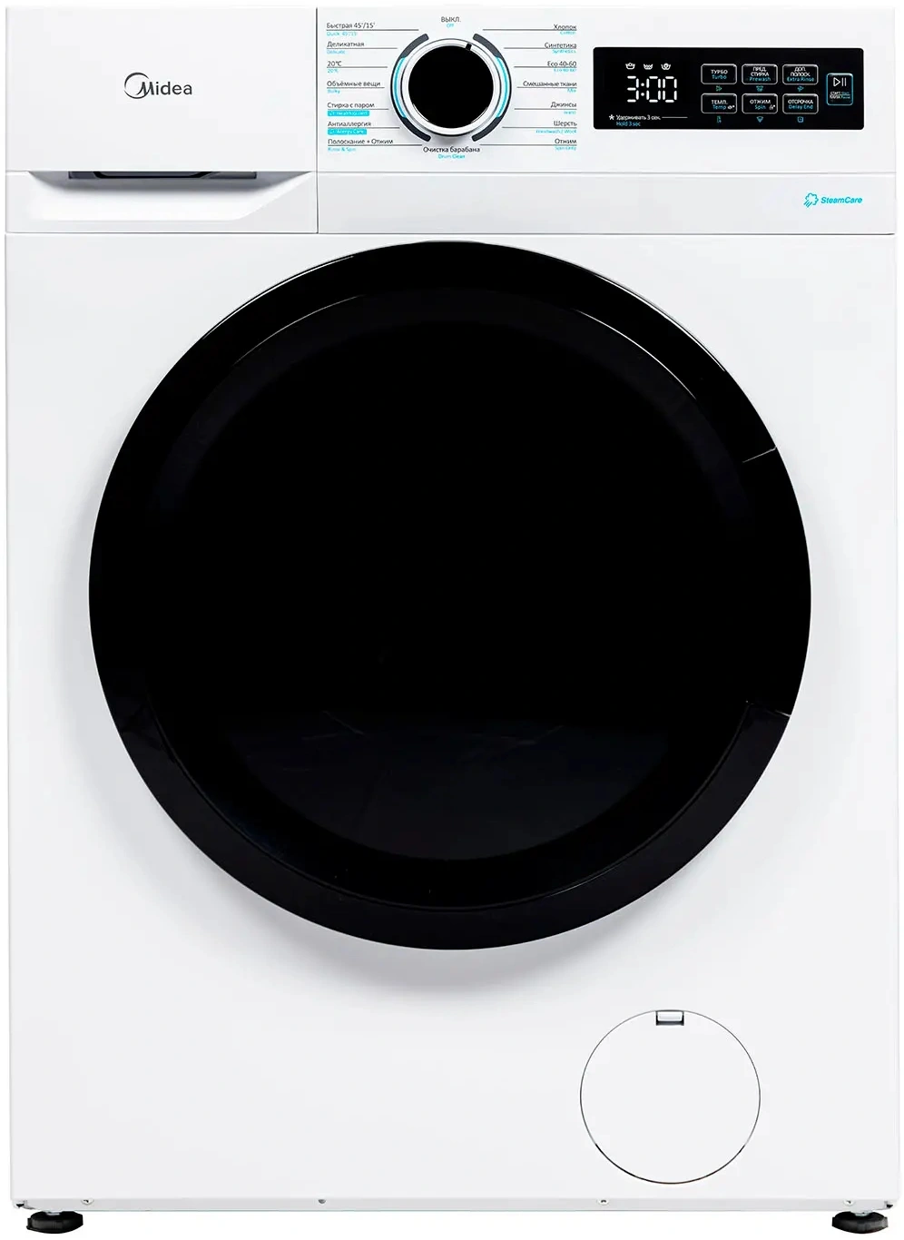 Стиральная машина Midea MF01814BS47/W класс: A загр.фронтальная макс.:8кг белый инвертор — фото 1
