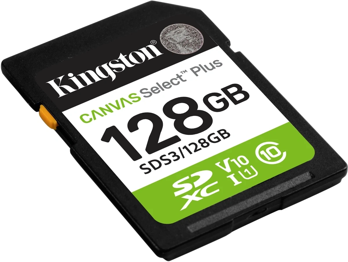 Флеш карта SDXC 128GB Kingston SDS3/128GB Canvas Select Plus V10 w/o adapter — миниатюра 2