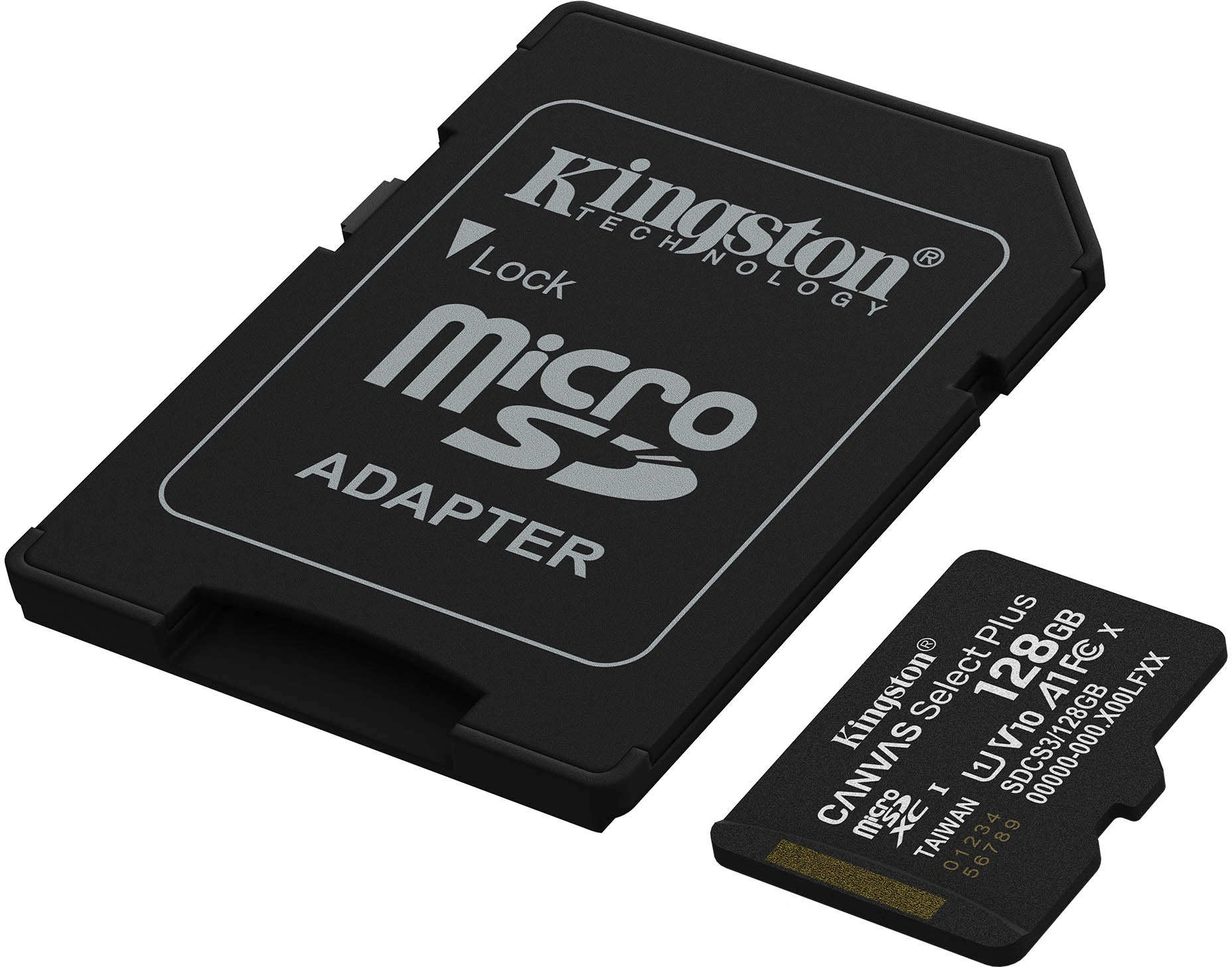 Флеш карта microSDXC 128GB Kingston SDCS3/128GB Canvas Select Plus V10 A1 + adapter