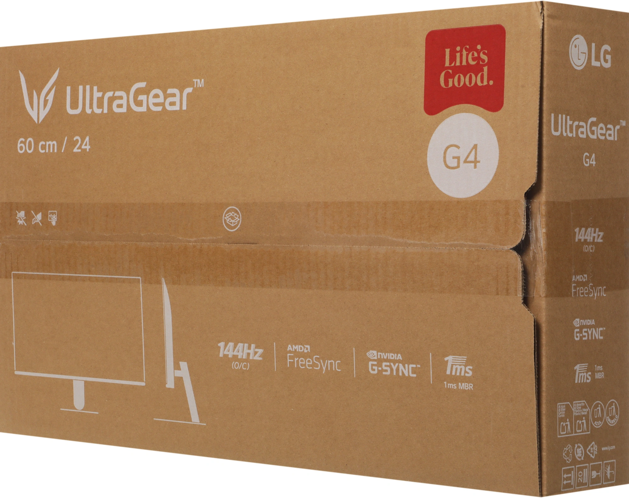 Монитор LG 23.8" UltraGear 24G411A-B черный IPS LED 16:9 HDMI матовая 1500:1 250cd 178гр/178гр 1920x1080 144Hz G-Sync FreeSync DP FHD 3.3кг — миниатюра 14