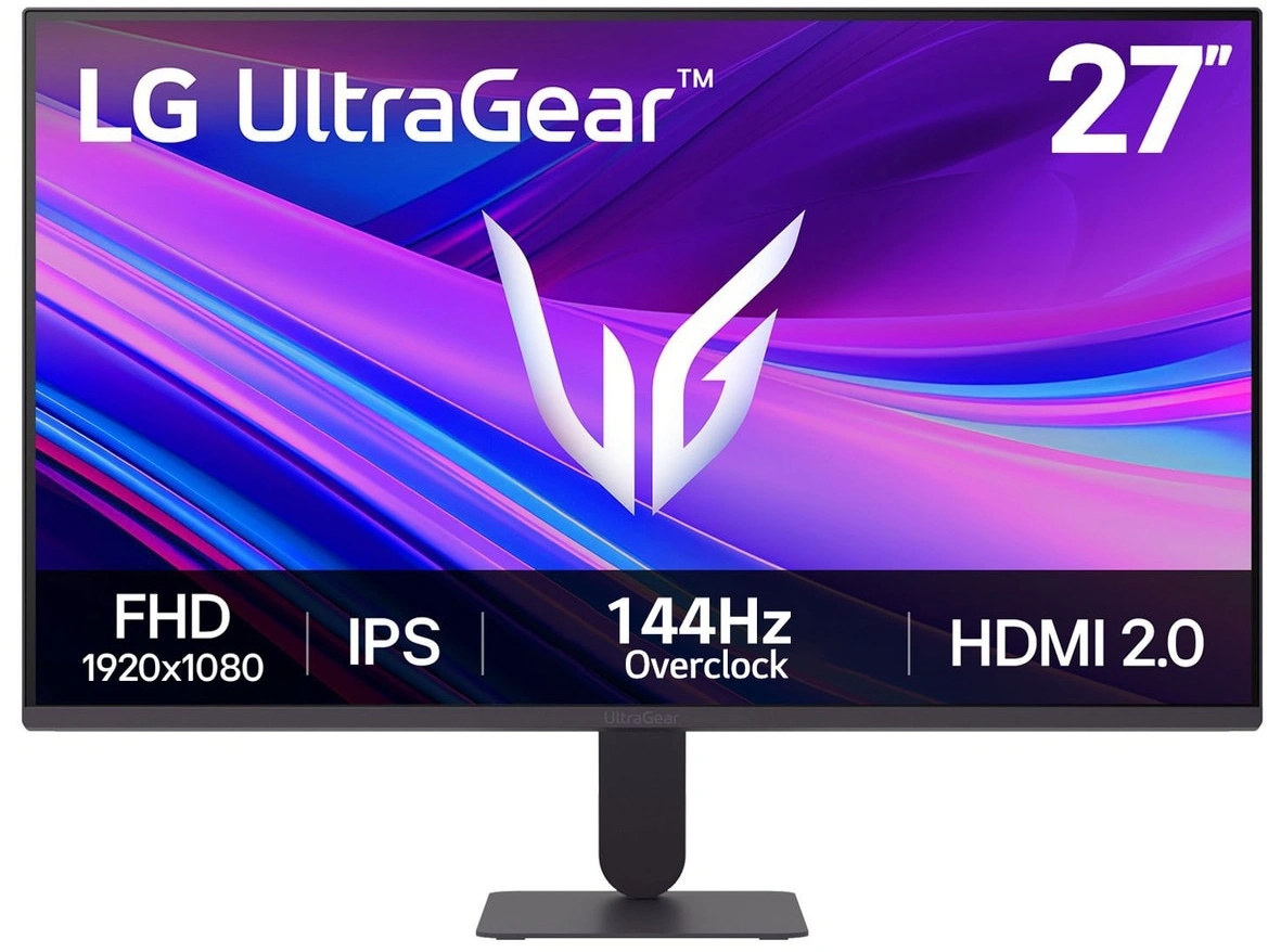Монитор LG 27" UltraGear 27G411A-B черный IPS LED 16:9 HDMI матовая 1500:1 250cd 178гр/178гр 1920x1080 144Hz G-Sync FreeSync DP FHD 3.8кг — фото 1
