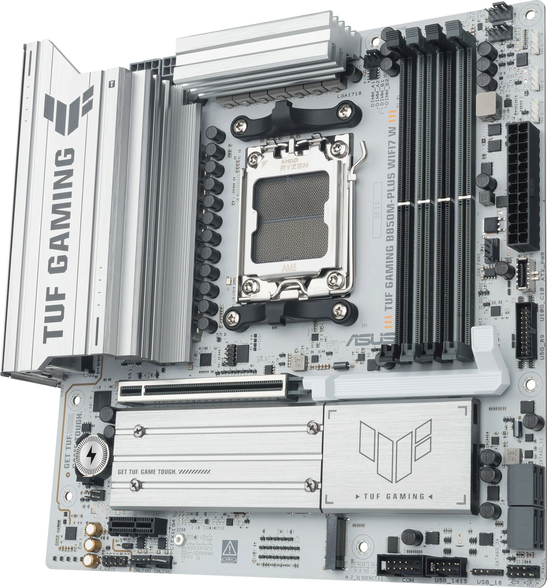 Материнская плата Asus TUF GAMING B850M-PLUS WIFI7 W Socket AM5 AMD B850 4xDDR5 mATX AC`97 8ch(7.1) 2.5Gg RAID+HDMI+DP — миниатюра 6
